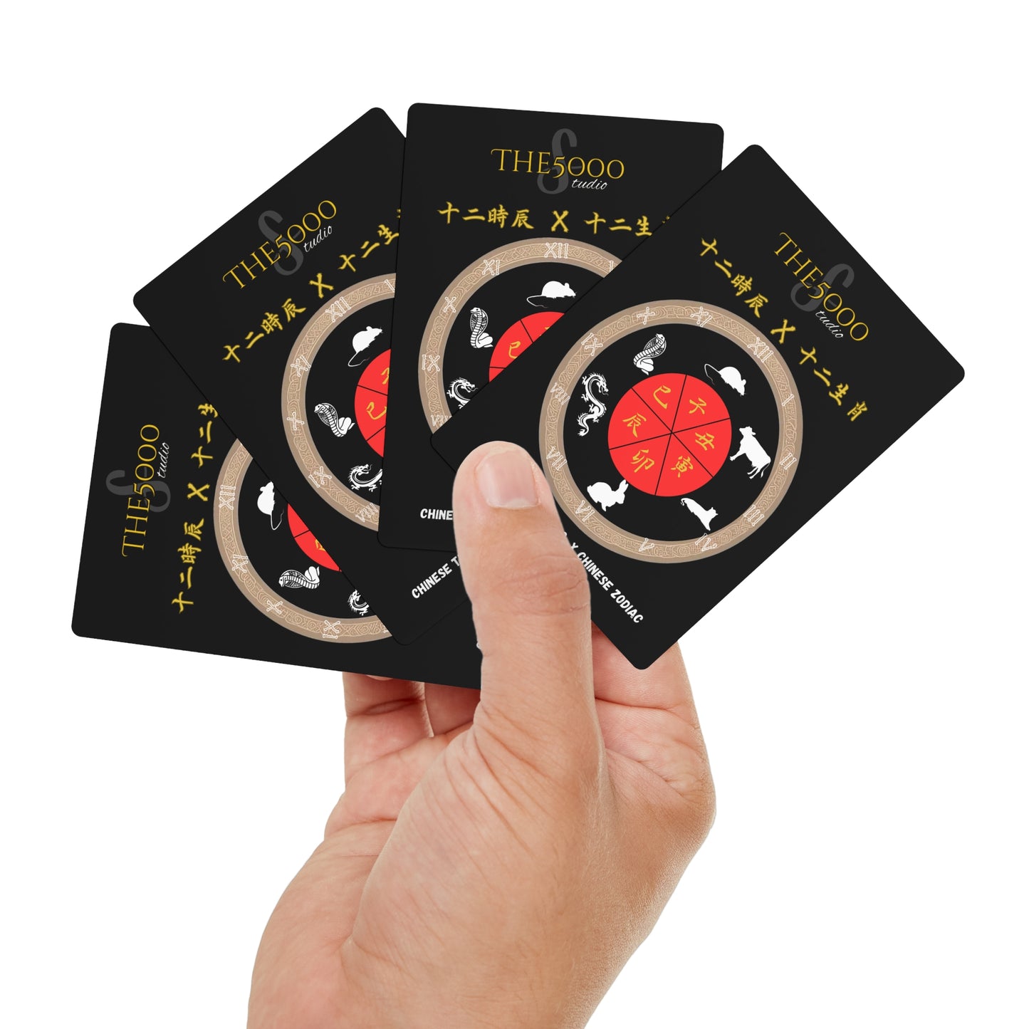 Elegant Poker Cards Set - Chinese Zodiac & Classic Design