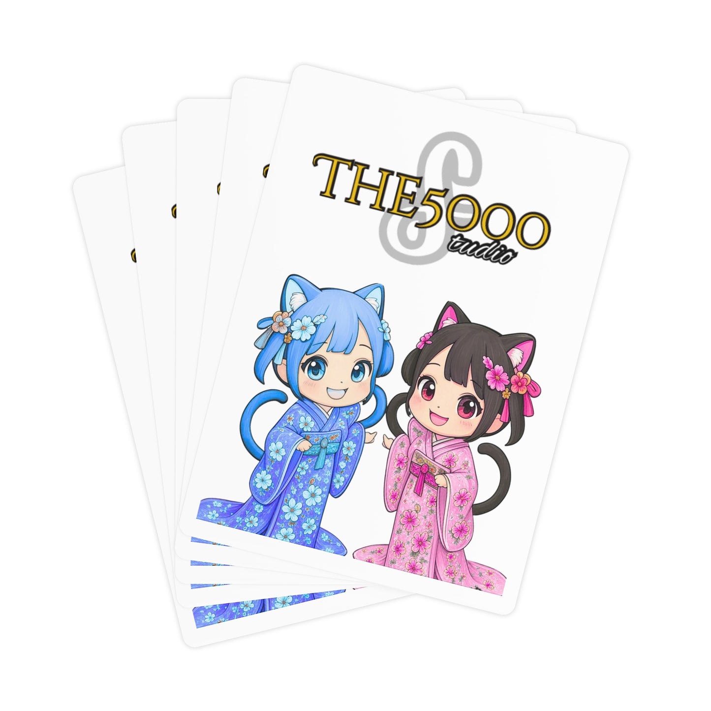 Hana and Pinky in Tang Poker Cards Set - Enjoy Game Nights with Whimsical Style