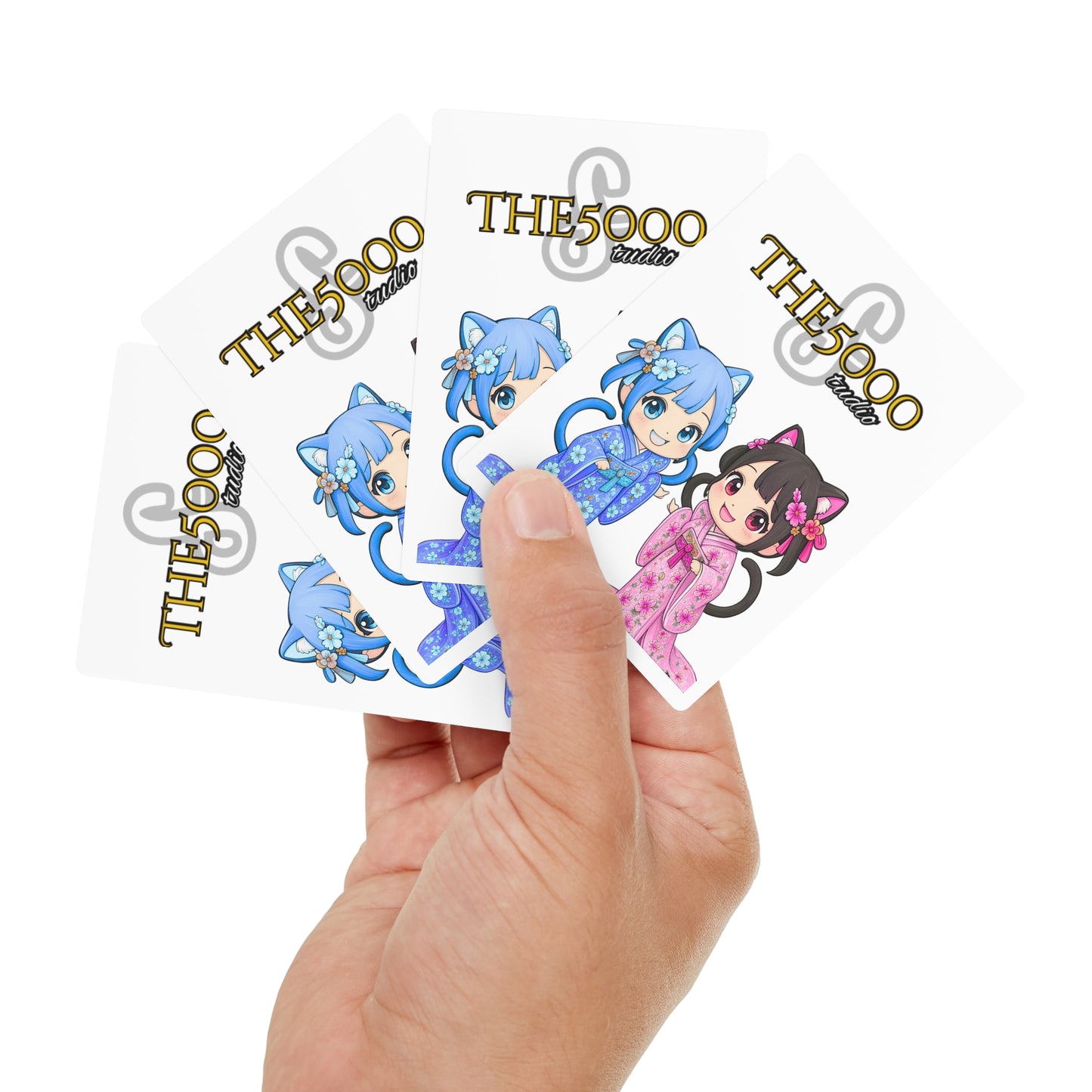 Hana and Pinky in Tang Poker Cards Set - Enjoy Game Nights with Whimsical Style