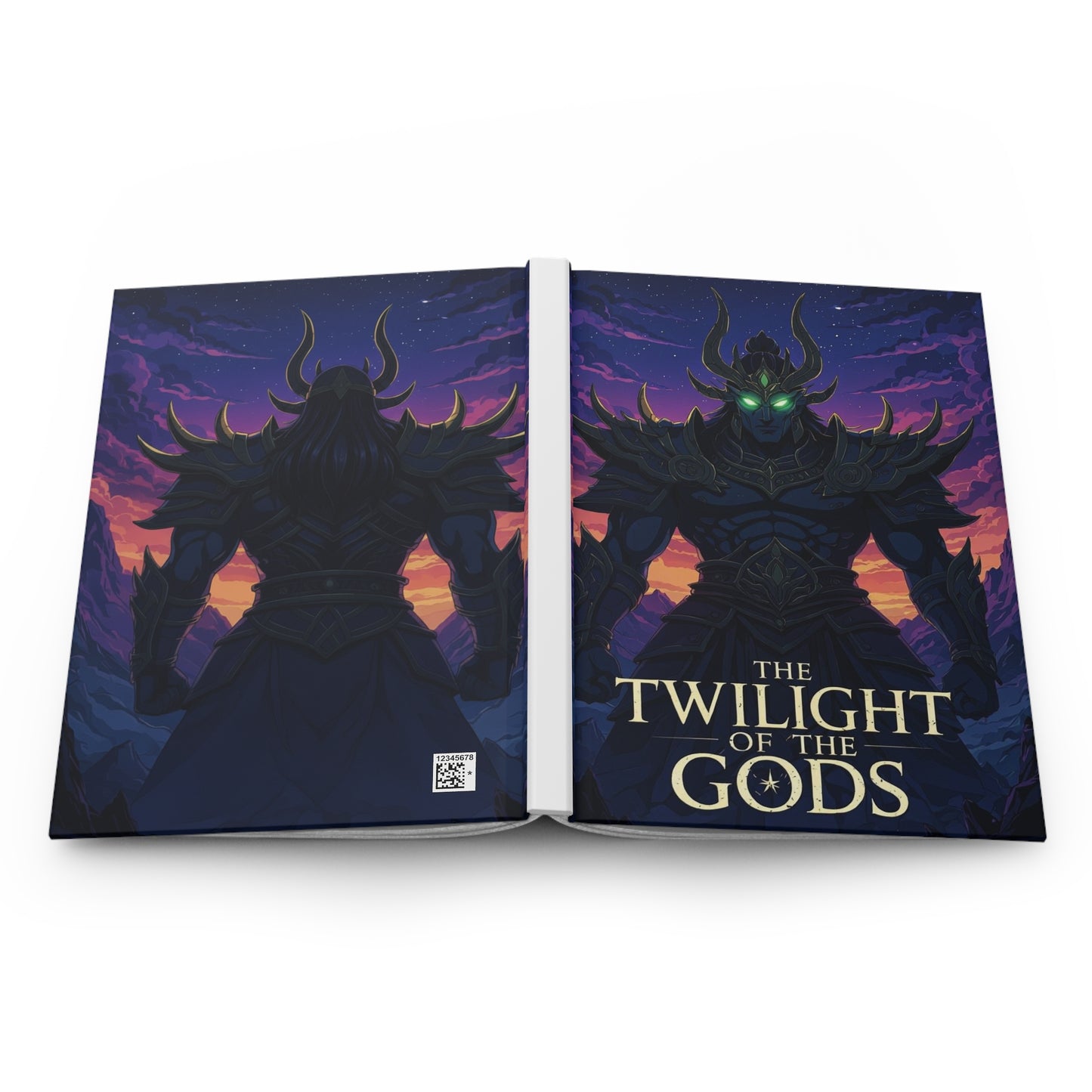 Hardcover Journal — 'The Twilight of the Gods' Fantasy Notebook (Mythic Dark Warrior Cover)