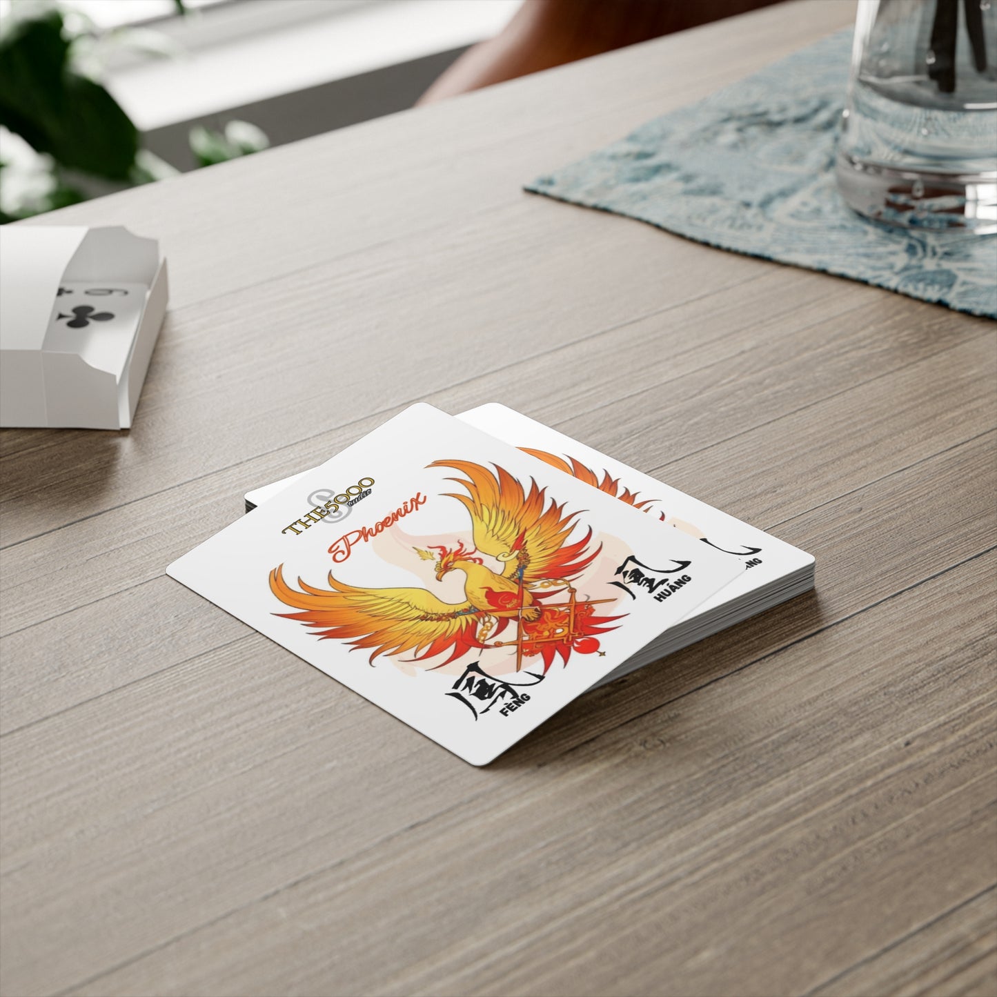 Phoenix Design Poker Cards Set - Ace of Spades Theme, Perfect for Game Nights & Gatherings