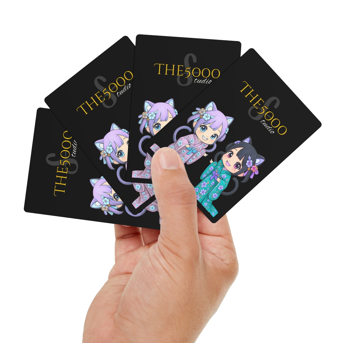 Kawaii and Dolly in Tang Poker Card Set with Ace of Spades - Fun & Unique Playing Cards for Game Night