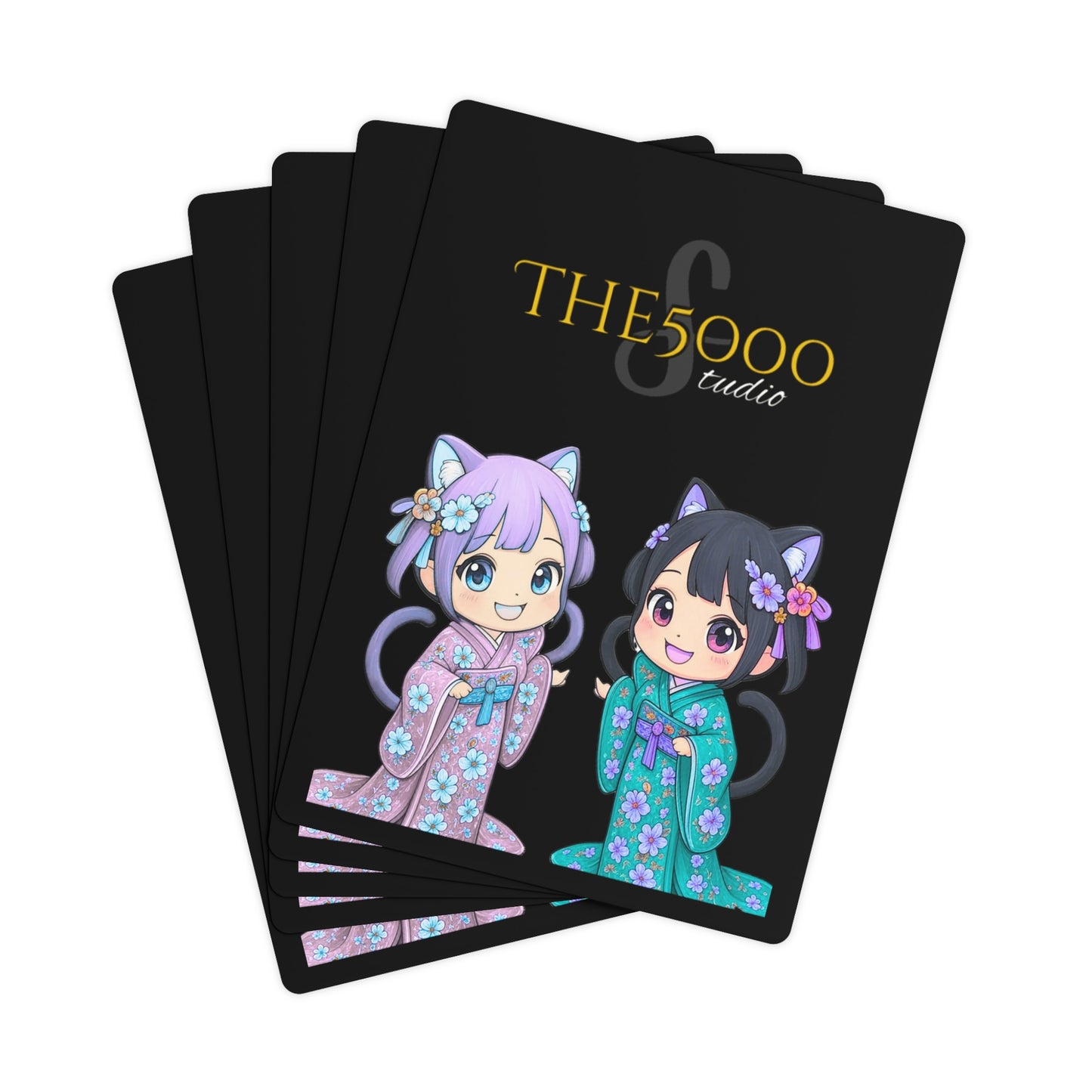 Kawaii and Dolly in Tang Poker Card Set with Ace of Spades - Fun & Unique Playing Cards for Game Night