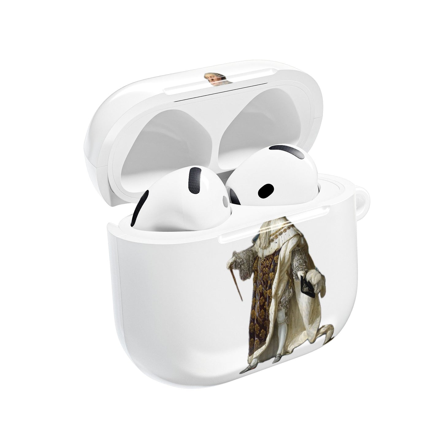 Regal French King AirPod Case – Vintage Royal Coat of Arms Design