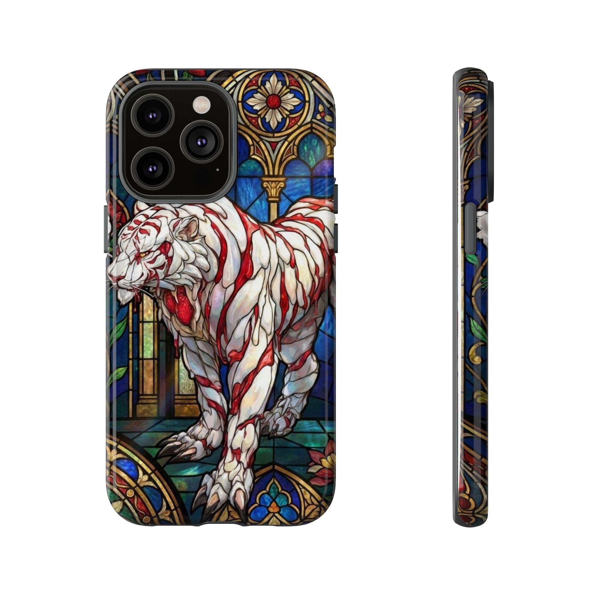 MOUMONS0011 special Stained Glass Phone Case — Protective Tough Case with Gothic Cathedral Design