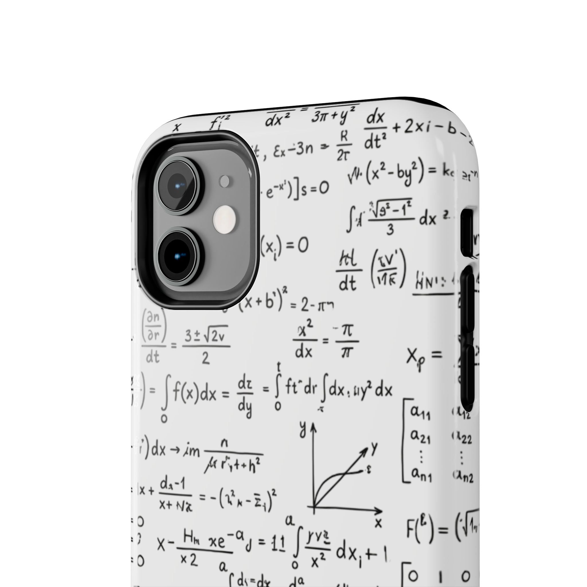 NO003 Math Equations Tough Phone Case — Vintage Handwritten Formula Protective Cover