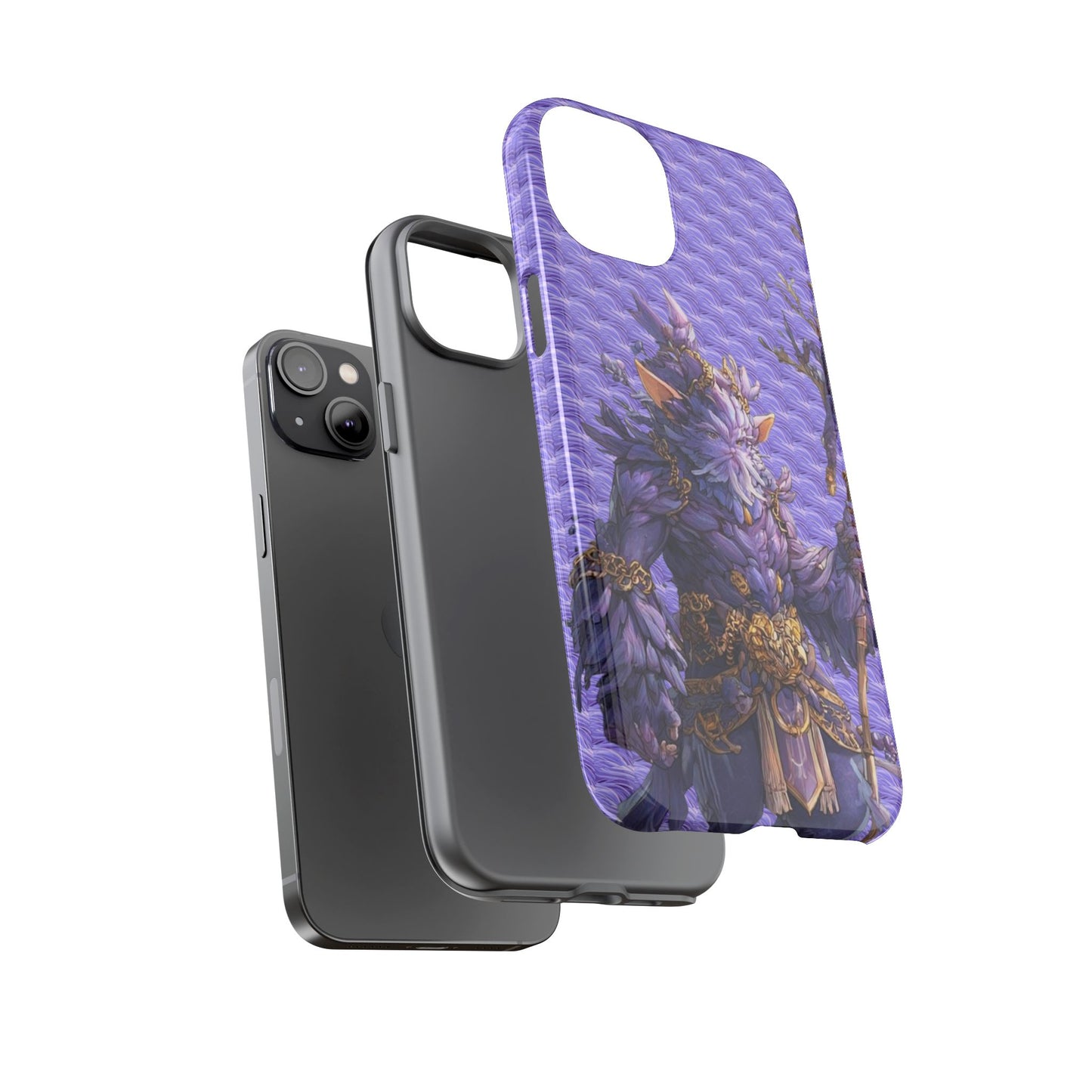 MOUMONS004 Purple Fantasy Warrior Phone Case – "Smoothie Waguizi" Art Protective Cover
