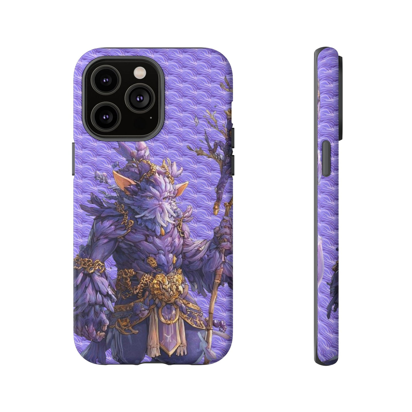 MOUMONS004 Purple Fantasy Warrior Phone Case – "Smoothie Waguizi" Art Protective Cover