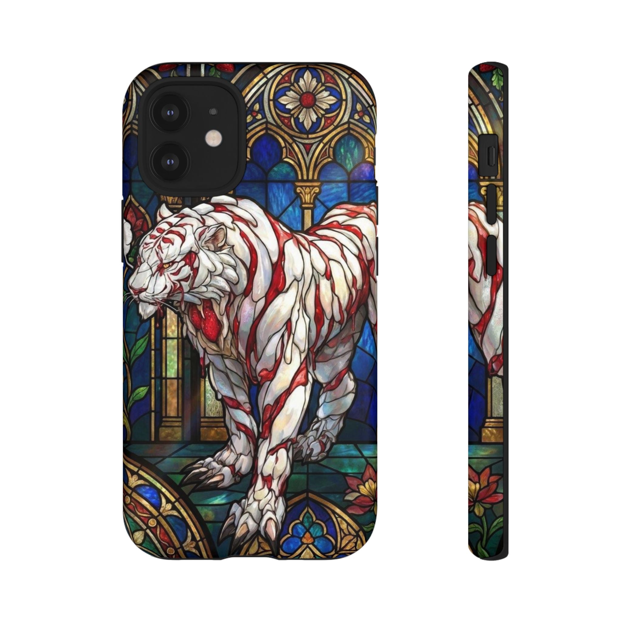 MOUMONS0011 special Stained Glass Phone Case — Protective Tough Case with Gothic Cathedral Design