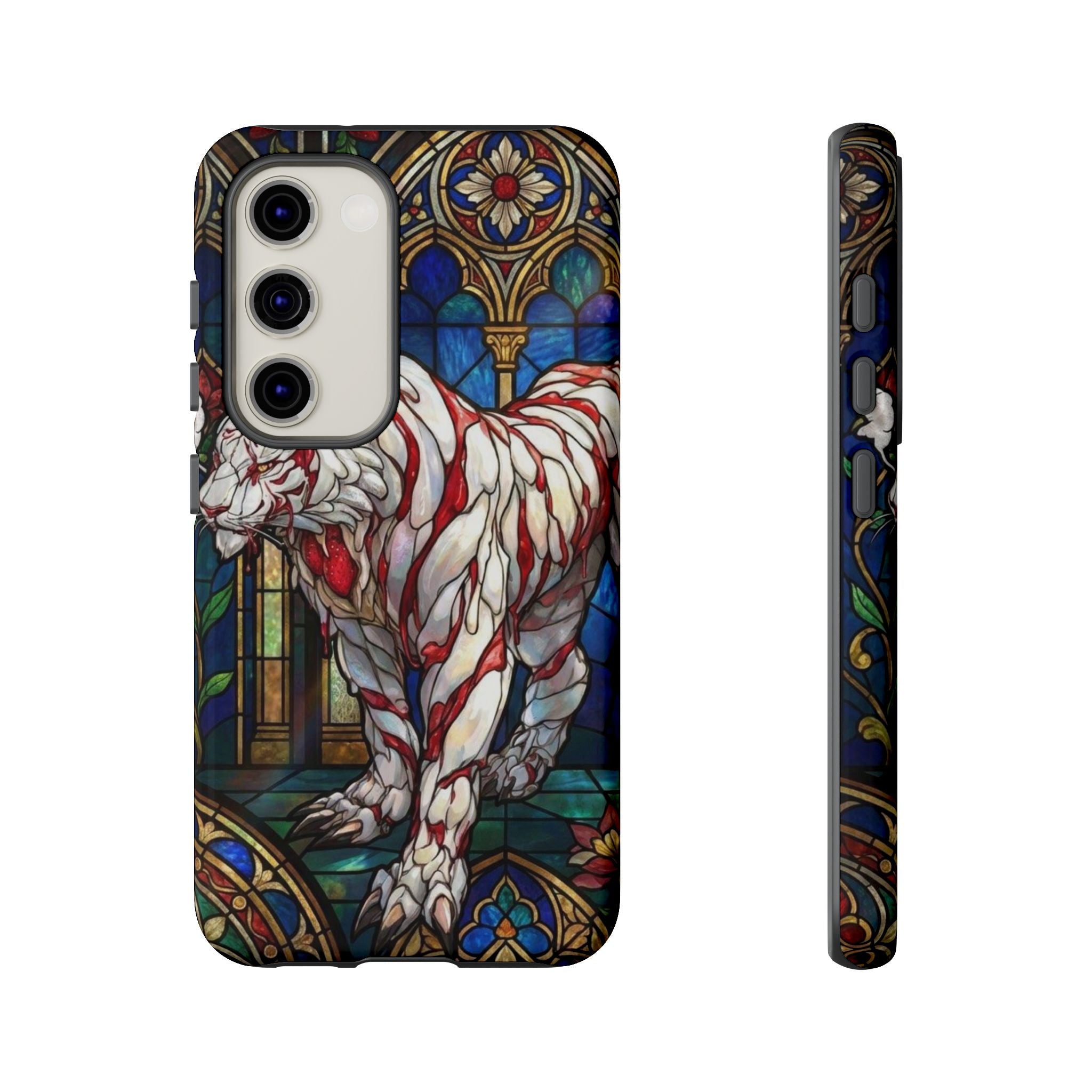 MOUMONS0011 special Stained Glass Phone Case — Protective Tough Case with Gothic Cathedral Design