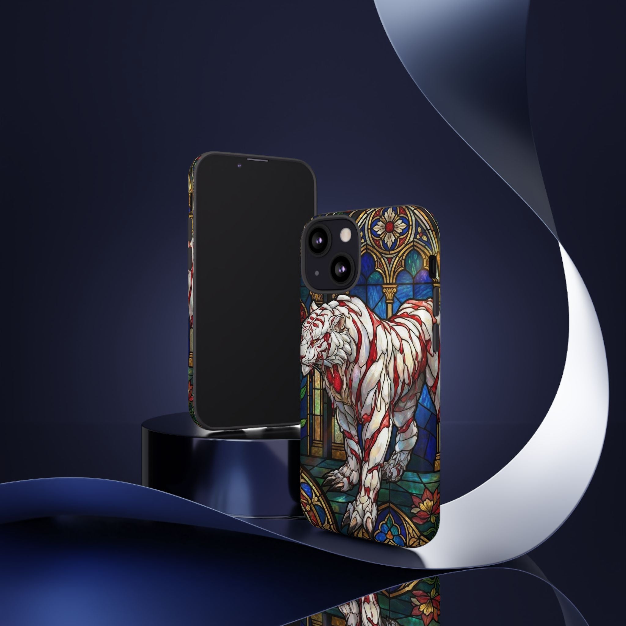 MOUMONS0011 special Stained Glass Phone Case — Protective Tough Case with Gothic Cathedral Design
