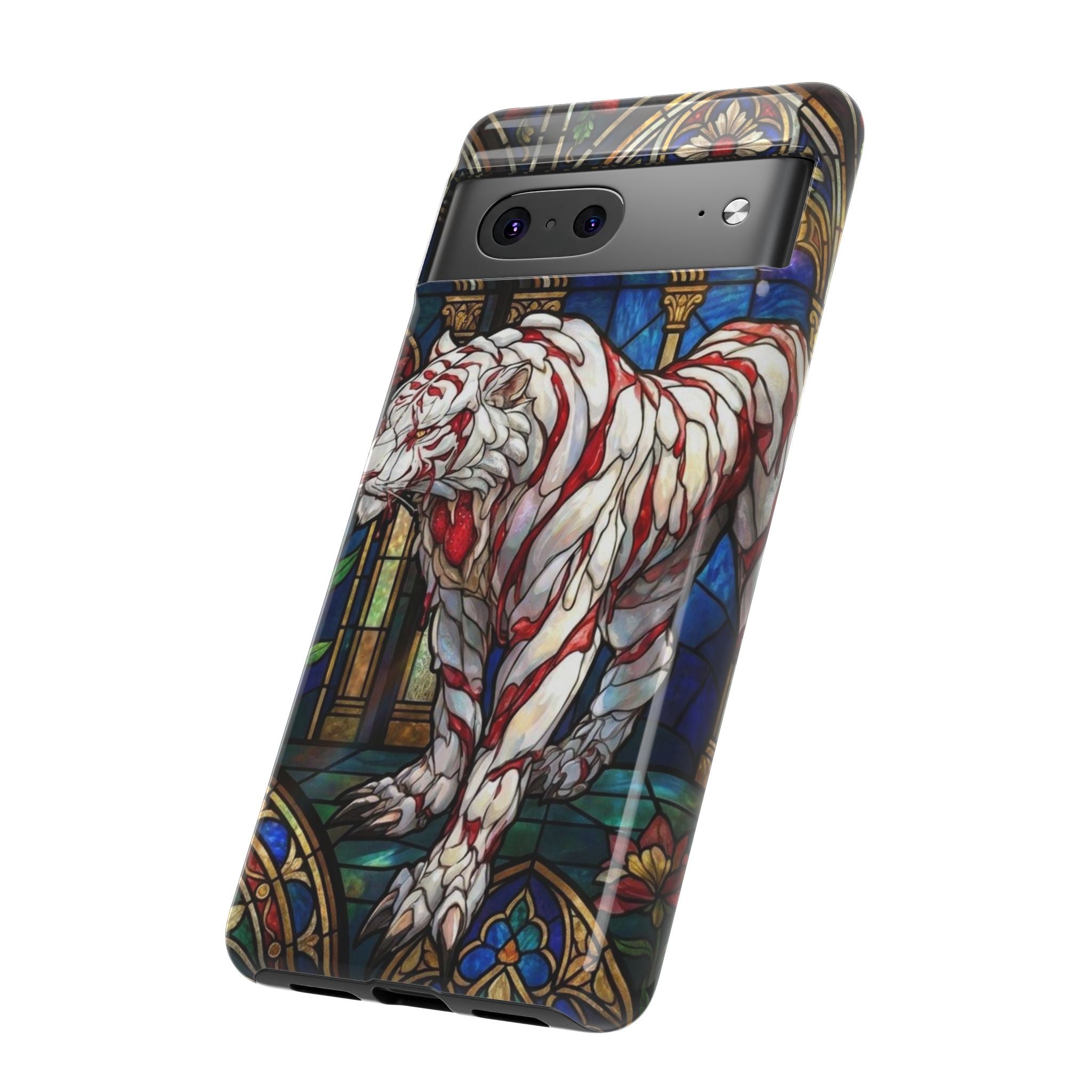 MOUMONS0011 special Stained Glass Phone Case — Protective Tough Case with Gothic Cathedral Design