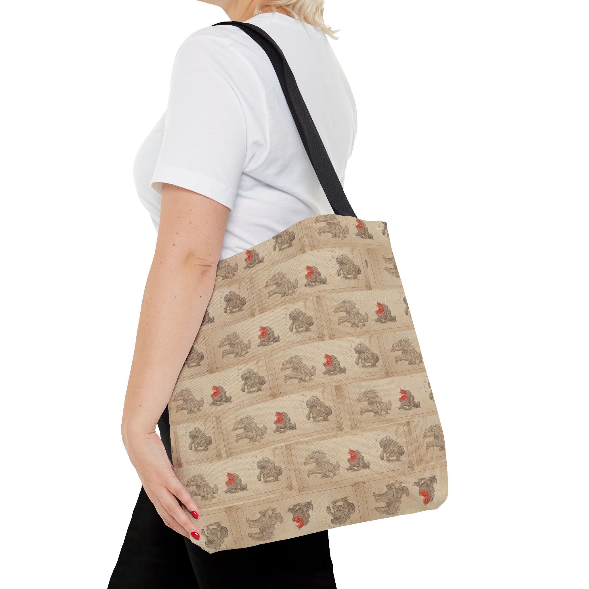 MOUMONS006 Tote Bag — Cute Retro Dog Shopper
