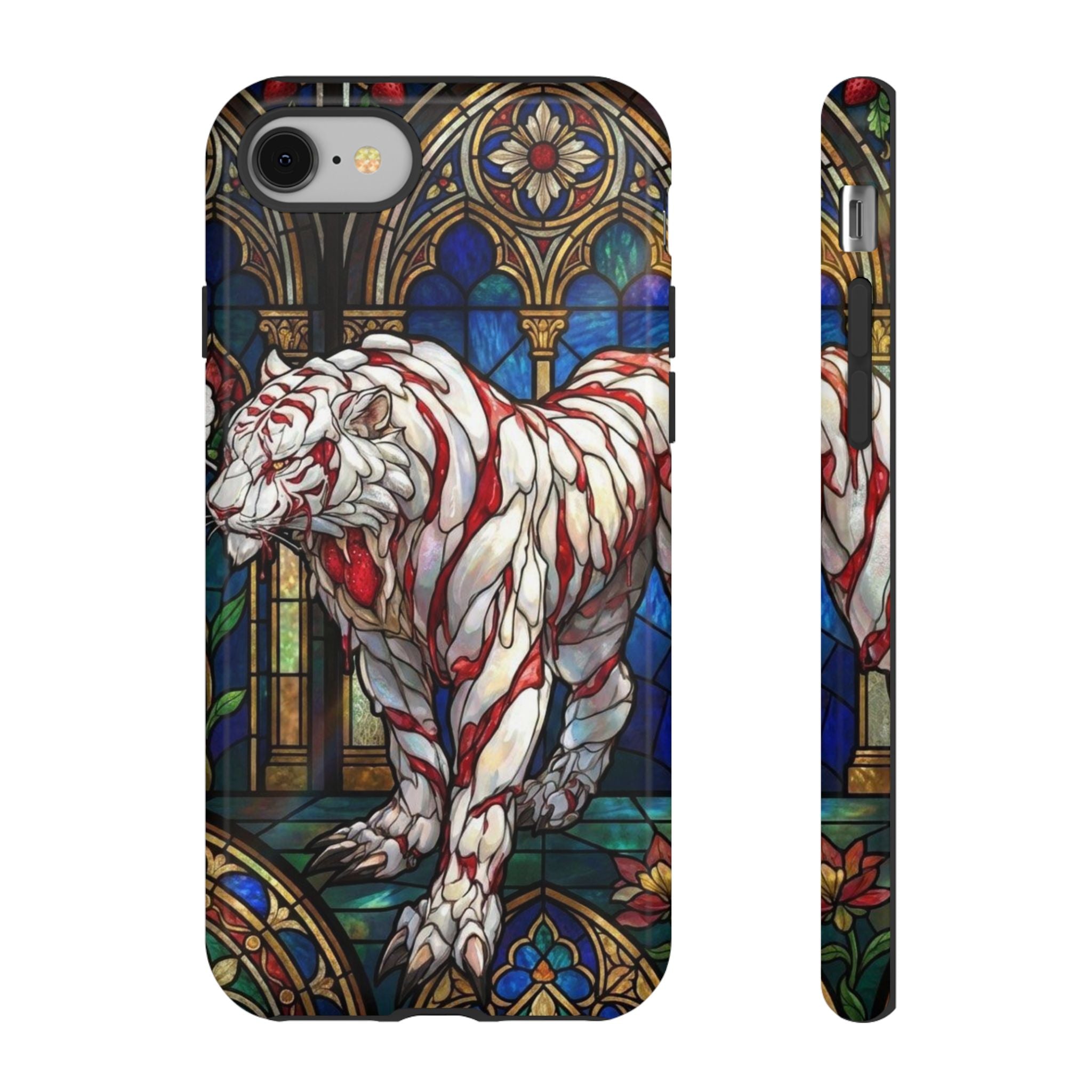 MOUMONS0011 special Stained Glass Phone Case — Protective Tough Case with Gothic Cathedral Design