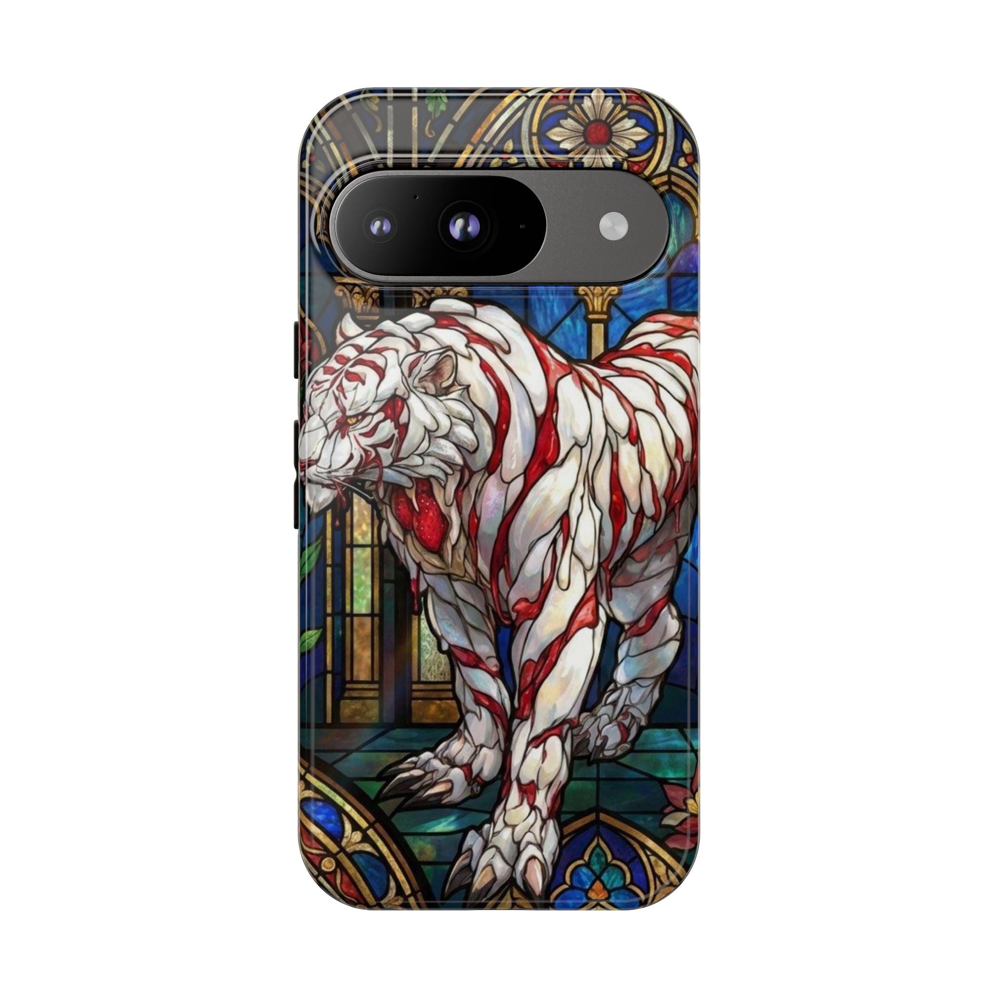MOUMONS0011 special Stained Glass Phone Case — Protective Tough Case with Gothic Cathedral Design