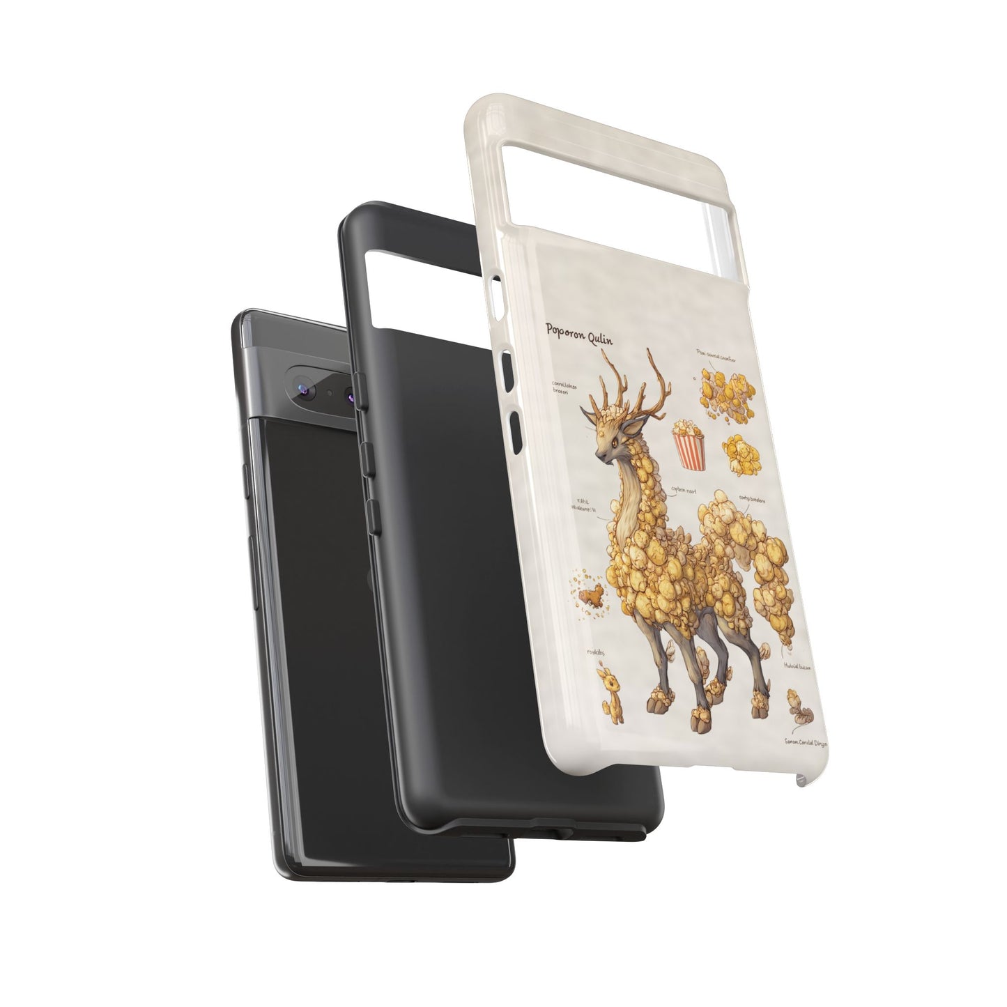 MOUMONS002 Popcorn Quill Phone Case — Cute Popcorn Creature Protective Cover