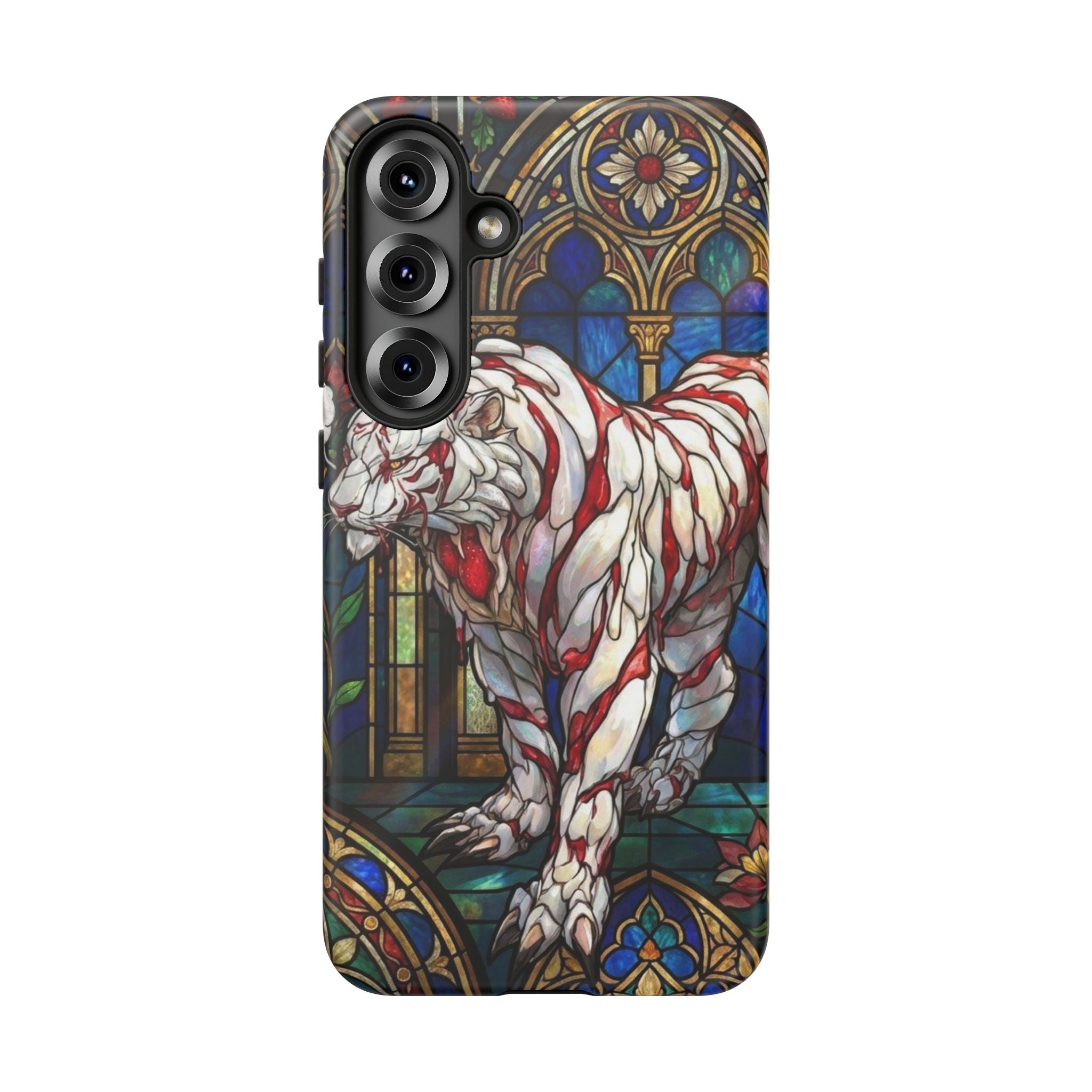 MOUMONS0011 special Stained Glass Phone Case — Protective Tough Case with Gothic Cathedral Design