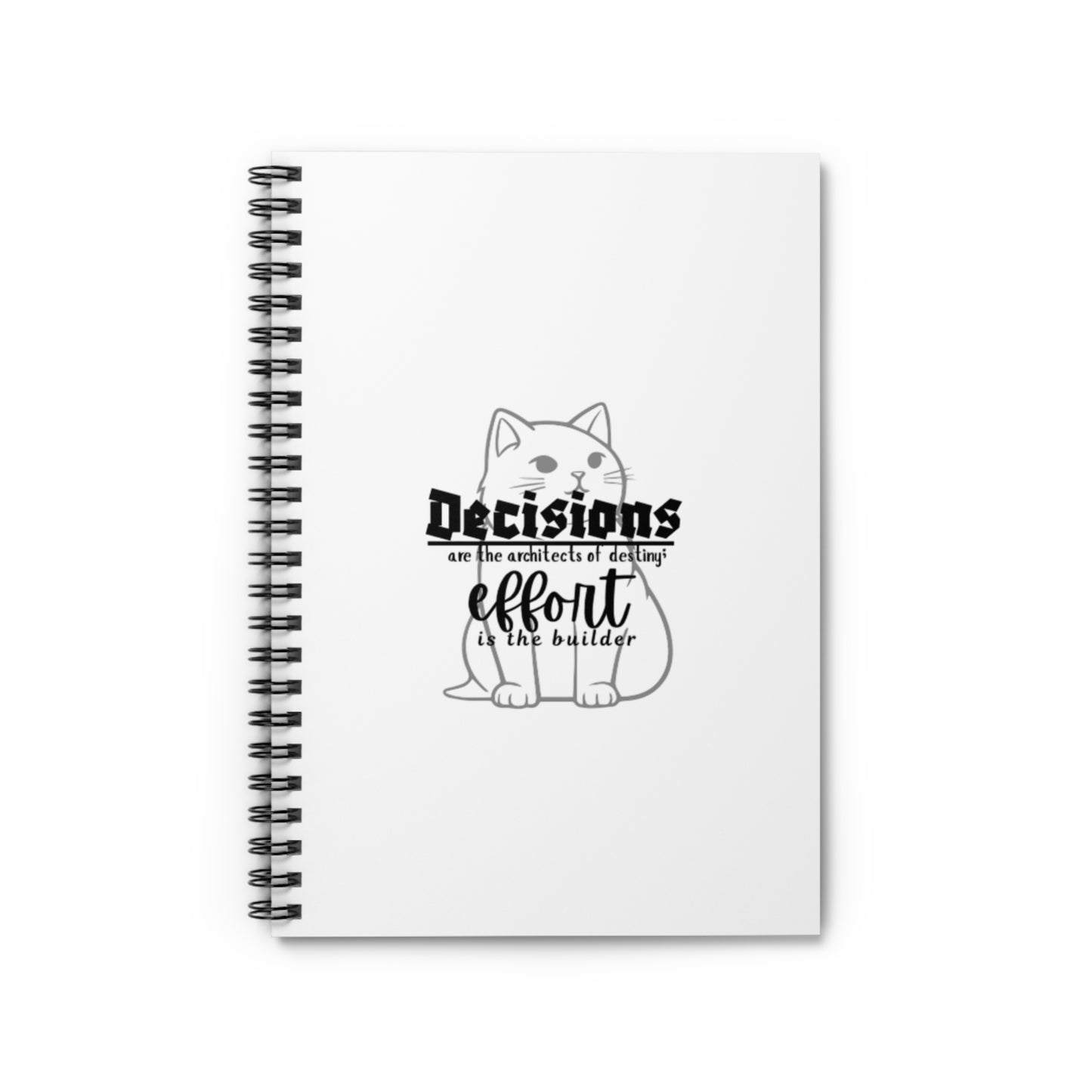 Motivational Spiral Notebook - Cat Design with Inspiring Quotes