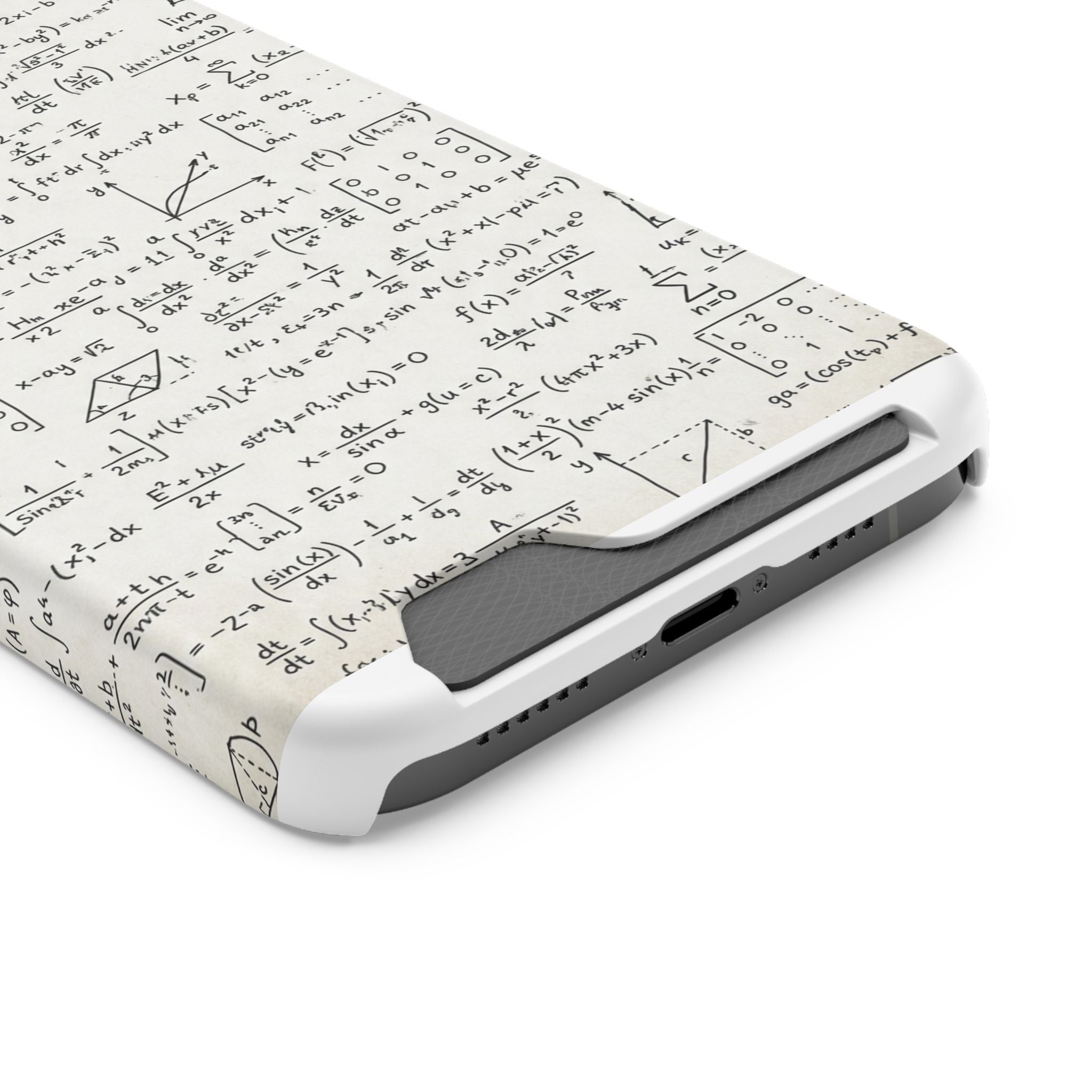 A001 Math Formula Phone Card Case — Scientific Equations Card Holder Phone Case