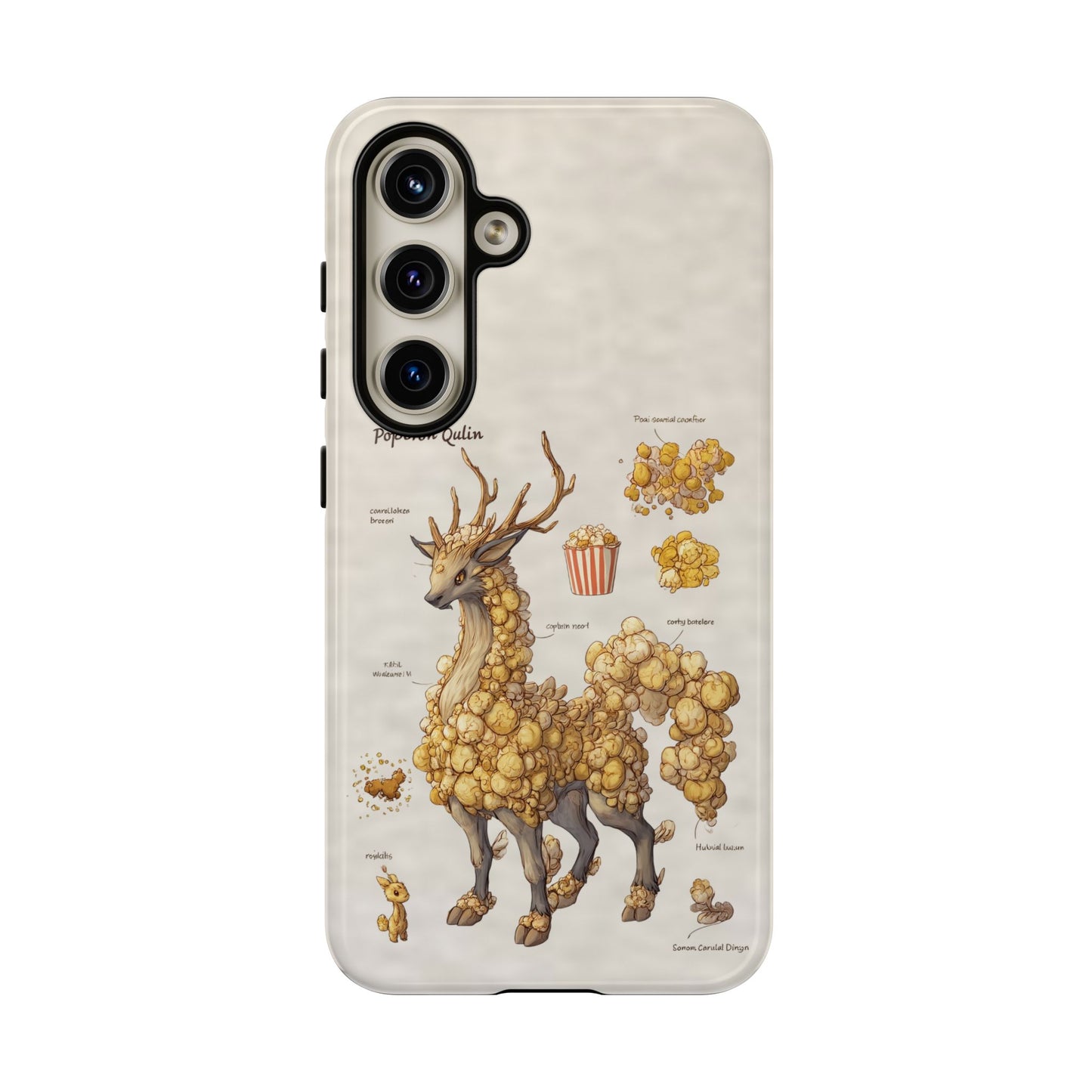 MOUMONS002 Popcorn Quill Phone Case — Cute Popcorn Creature Protective Cover