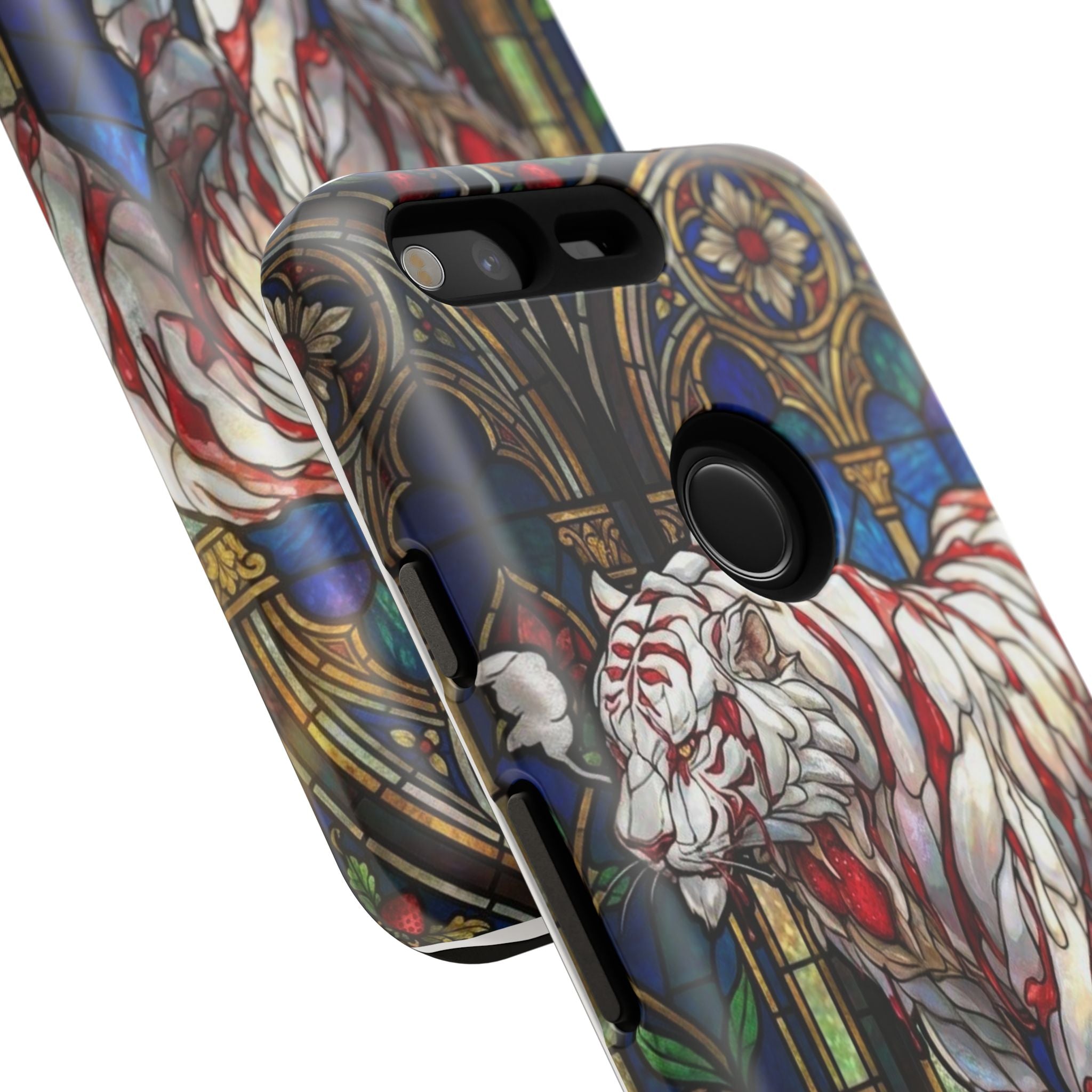 MOUMONS0011 special Stained Glass Phone Case — Protective Tough Case with Gothic Cathedral Design