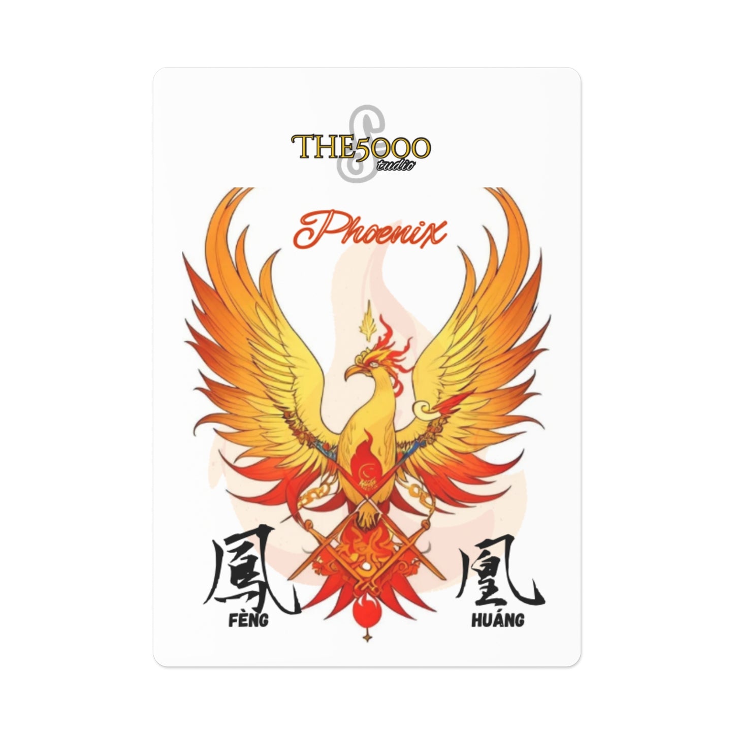 Phoenix Design Poker Cards Set - Ace of Spades Theme, Perfect for Game Nights & Gatherings