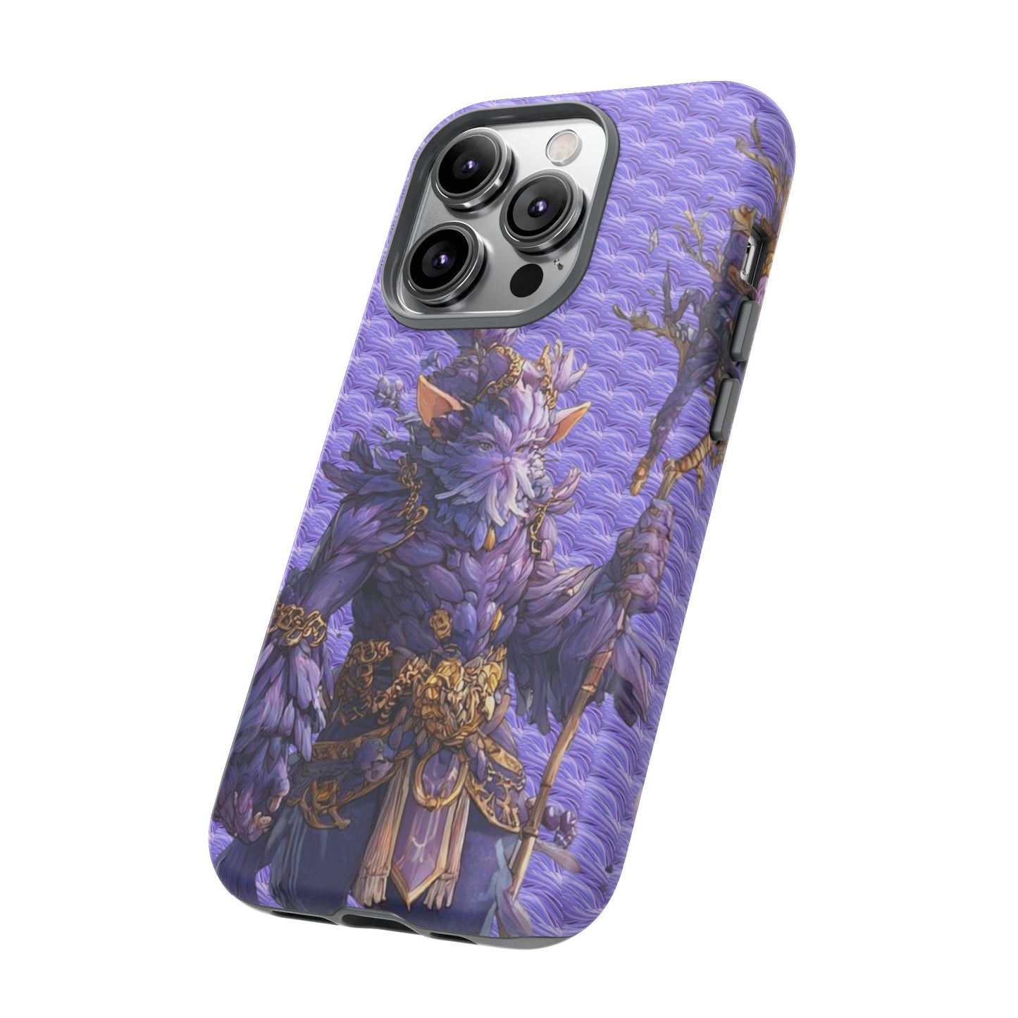 MOUMONS004 Purple Fantasy Warrior Phone Case – "Smoothie Waguizi" Art Protective Cover