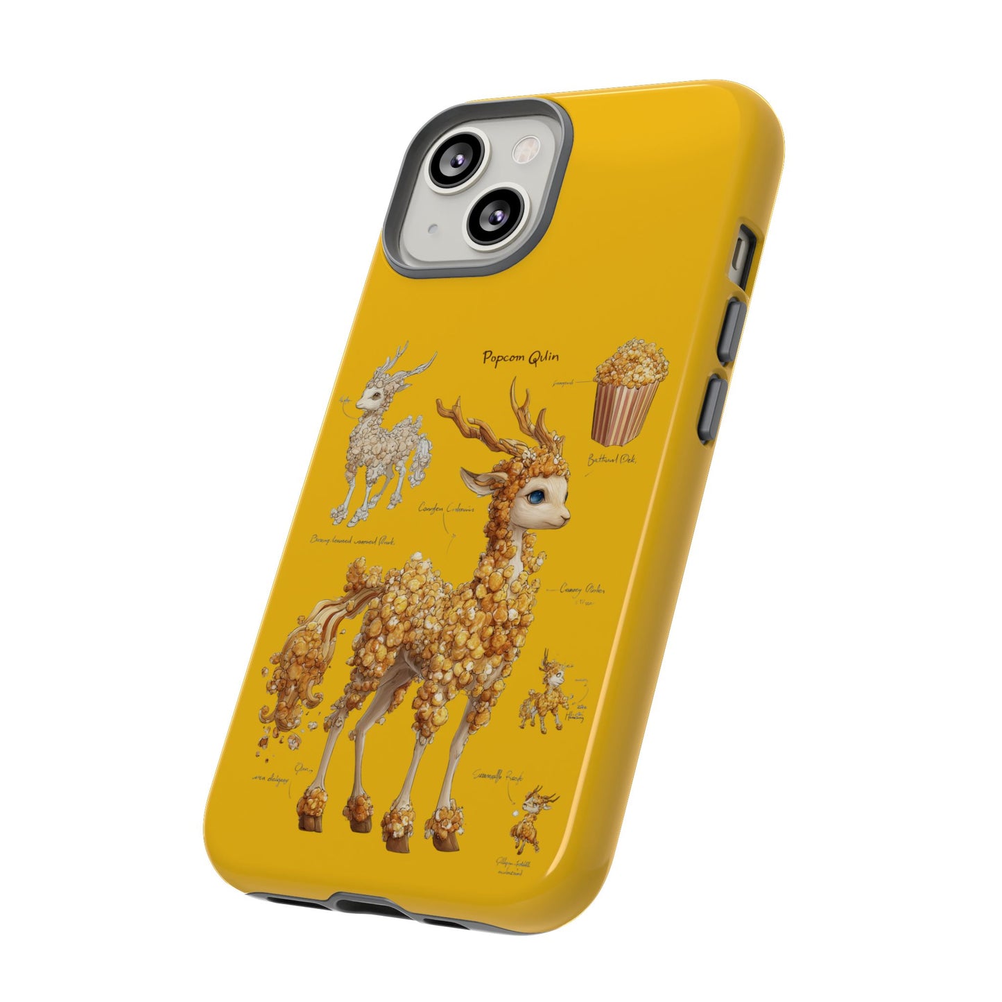 MOUMONS001 Popcorn Deer Phone Case – Cute Kawaii Snack Animal Protective Cover