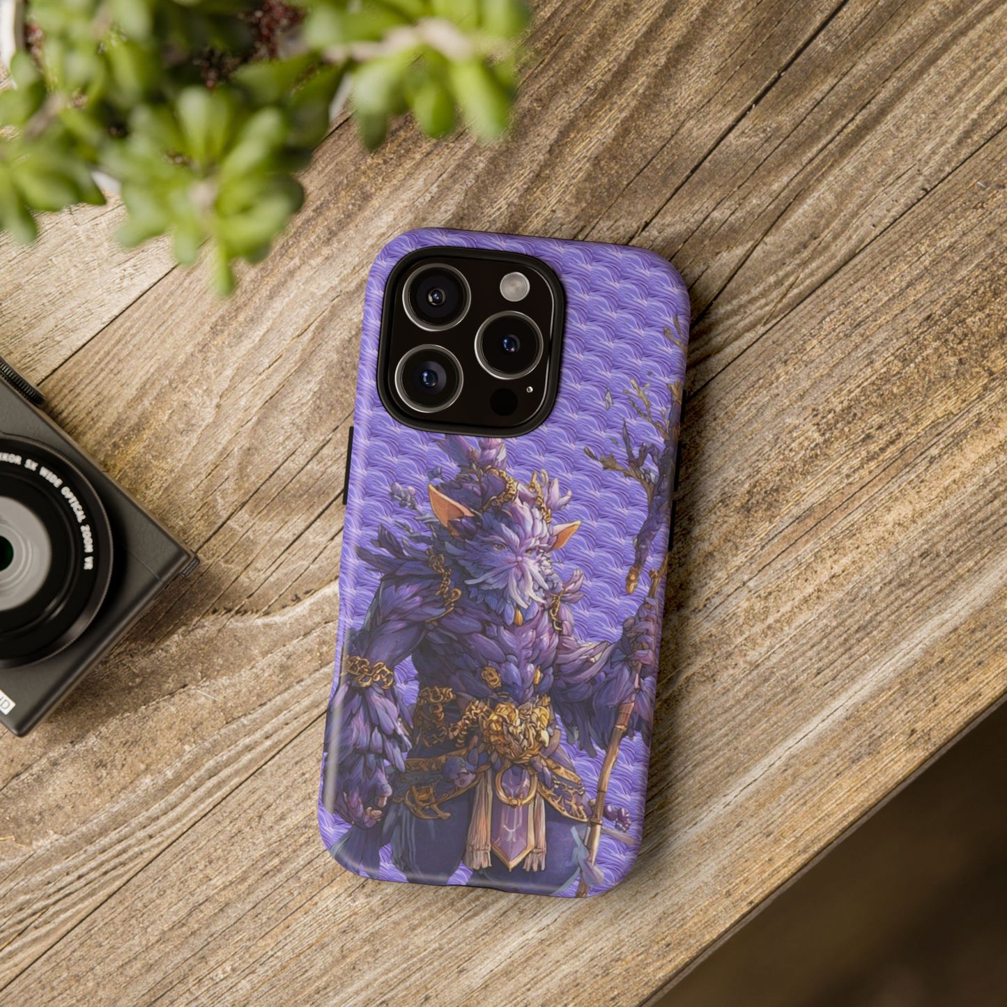 MOUMONS004 Purple Fantasy Warrior Phone Case – "Smoothie Waguizi" Art Protective Cover