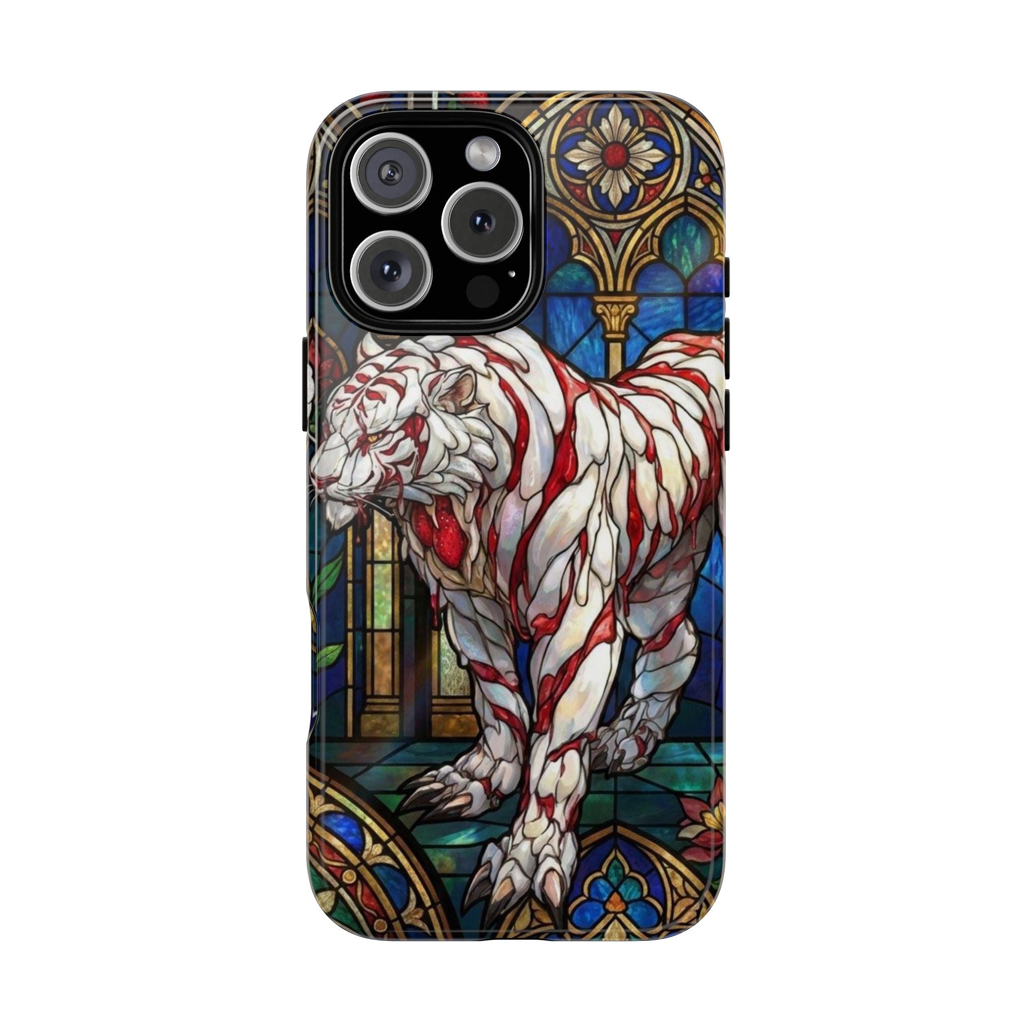 MOUMONS0011 special Stained Glass Phone Case — Protective Tough Case with Gothic Cathedral Design