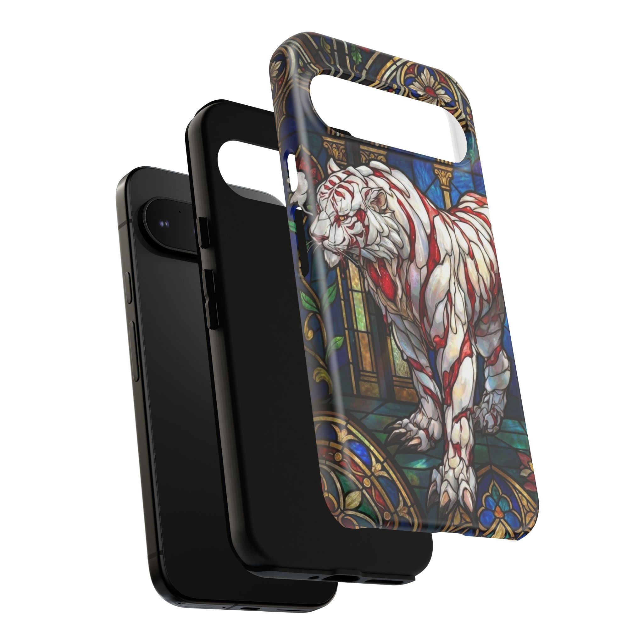 MOUMONS0011 special Stained Glass Phone Case — Protective Tough Case with Gothic Cathedral Design