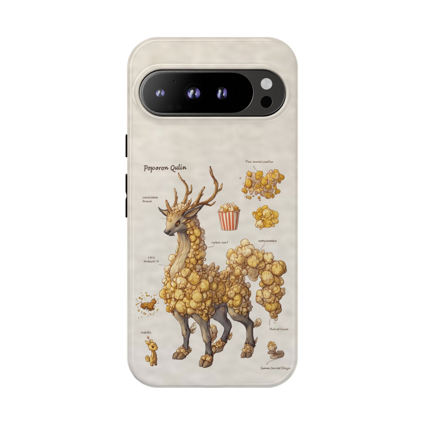 MOUMONS002 Popcorn Quill Phone Case — Cute Popcorn Creature Protective Cover