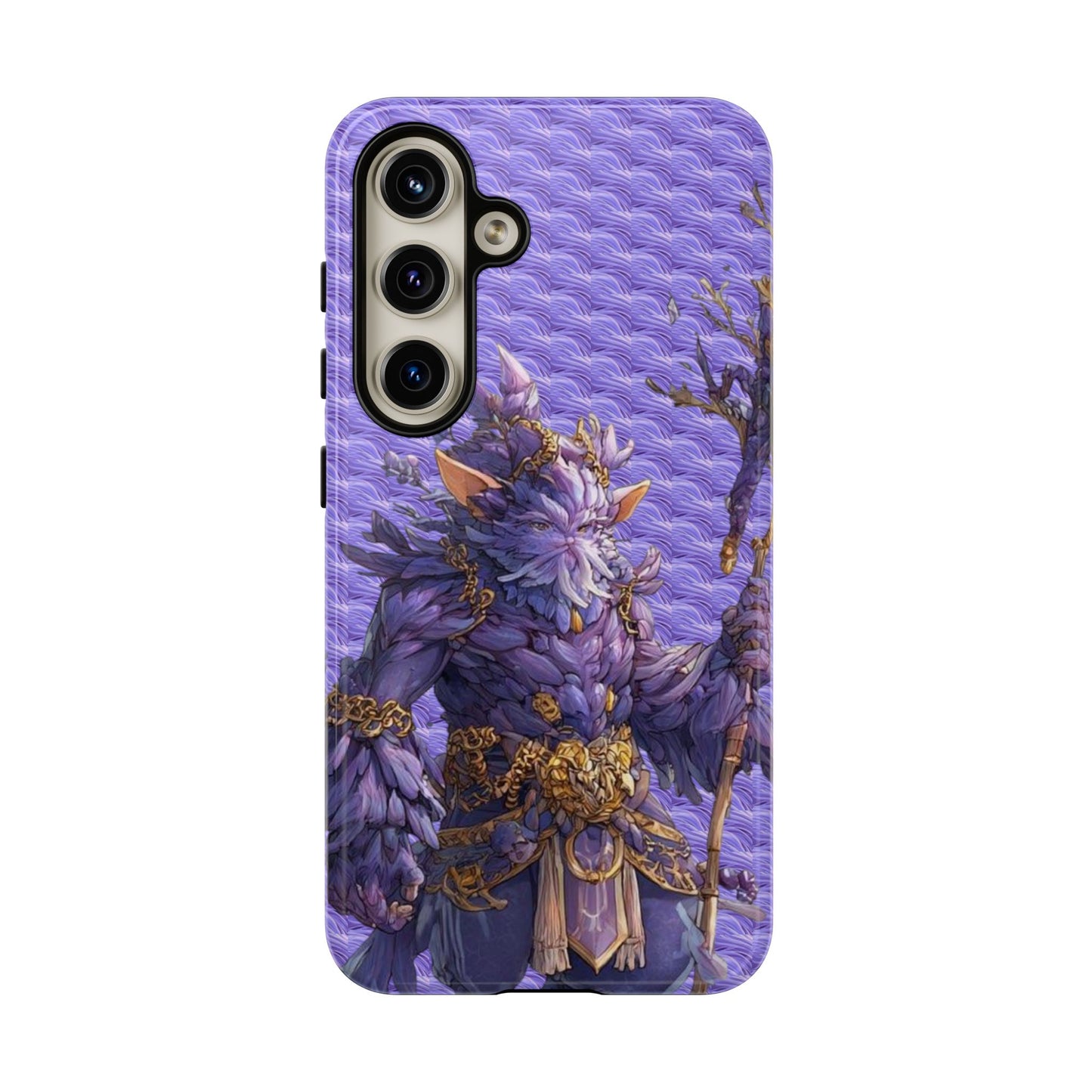 MOUMONS004 Purple Fantasy Warrior Phone Case – "Smoothie Waguizi" Art Protective Cover