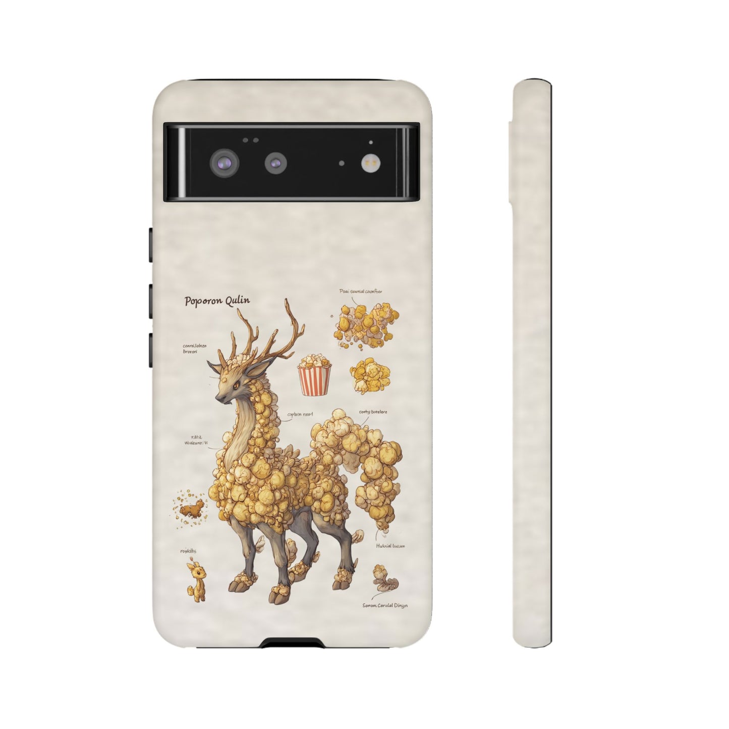 MOUMONS002 Popcorn Quill Phone Case — Cute Popcorn Creature Protective Cover