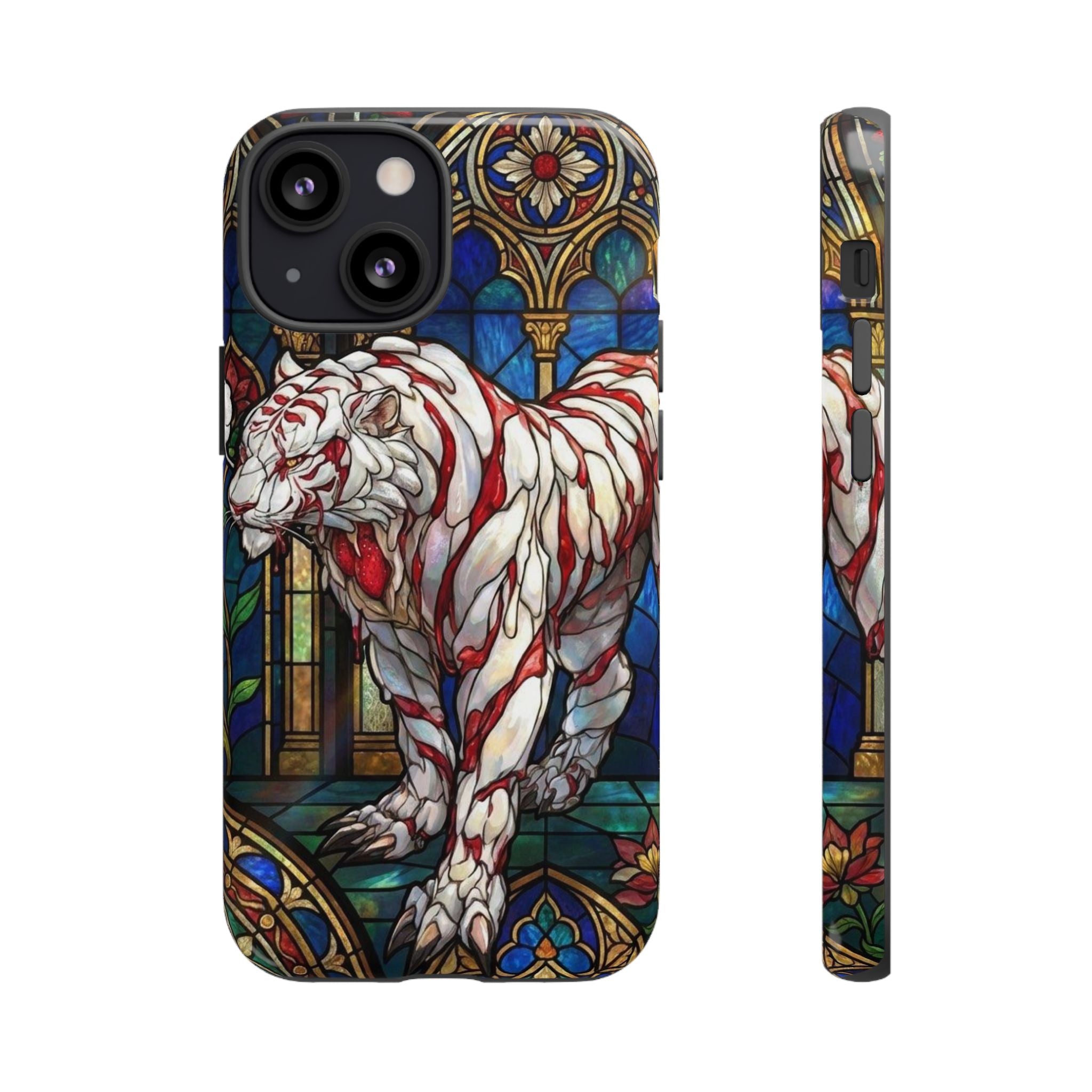 MOUMONS0011 special Stained Glass Phone Case — Protective Tough Case with Gothic Cathedral Design