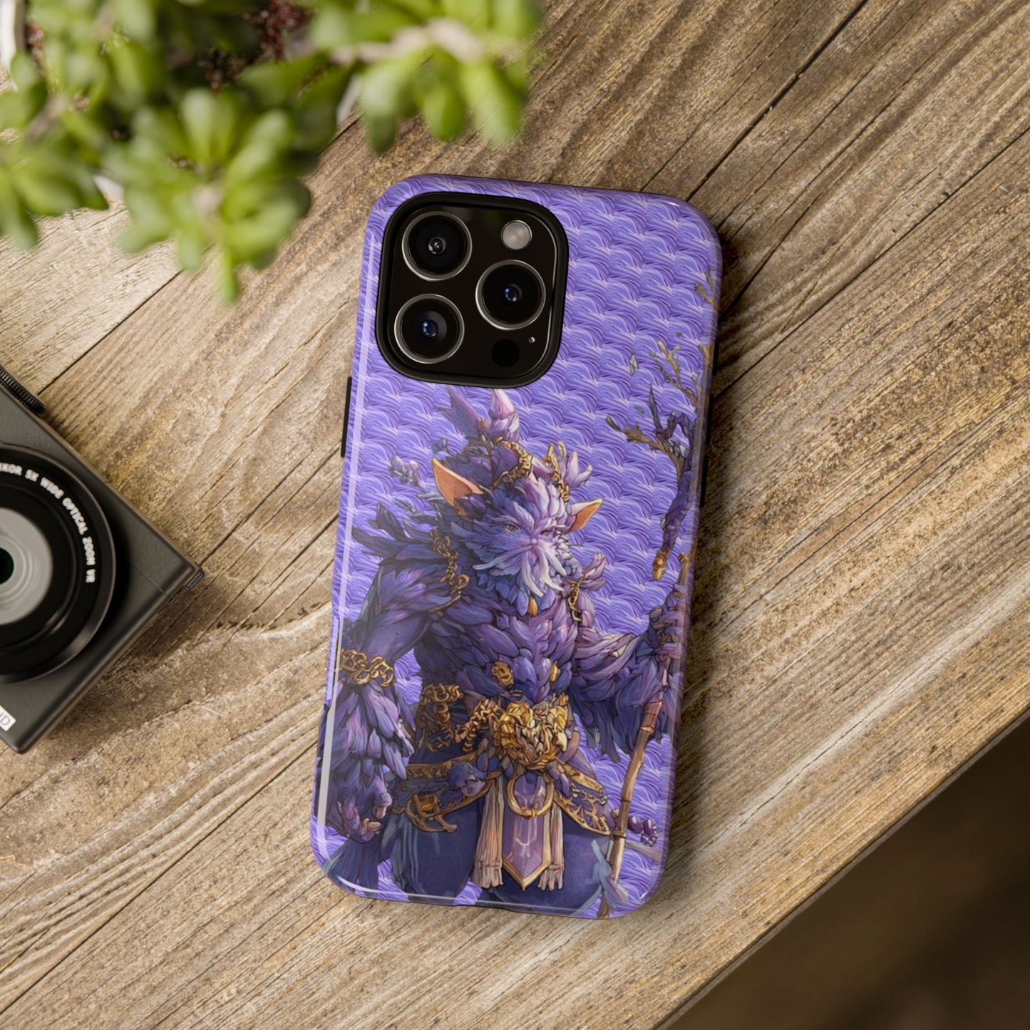 MOUMONS004 Purple Fantasy Warrior Phone Case – "Smoothie Waguizi" Art Protective Cover