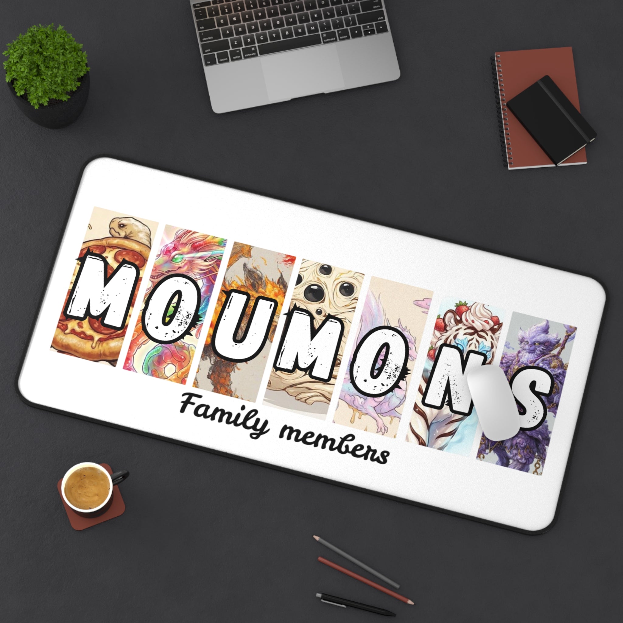 Moumoms Family Members Desk Mat