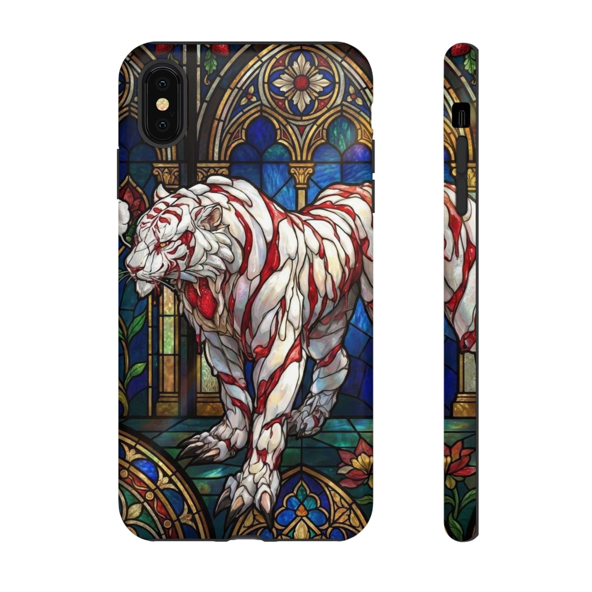 MOUMONS0011 special Stained Glass Phone Case — Protective Tough Case with Gothic Cathedral Design