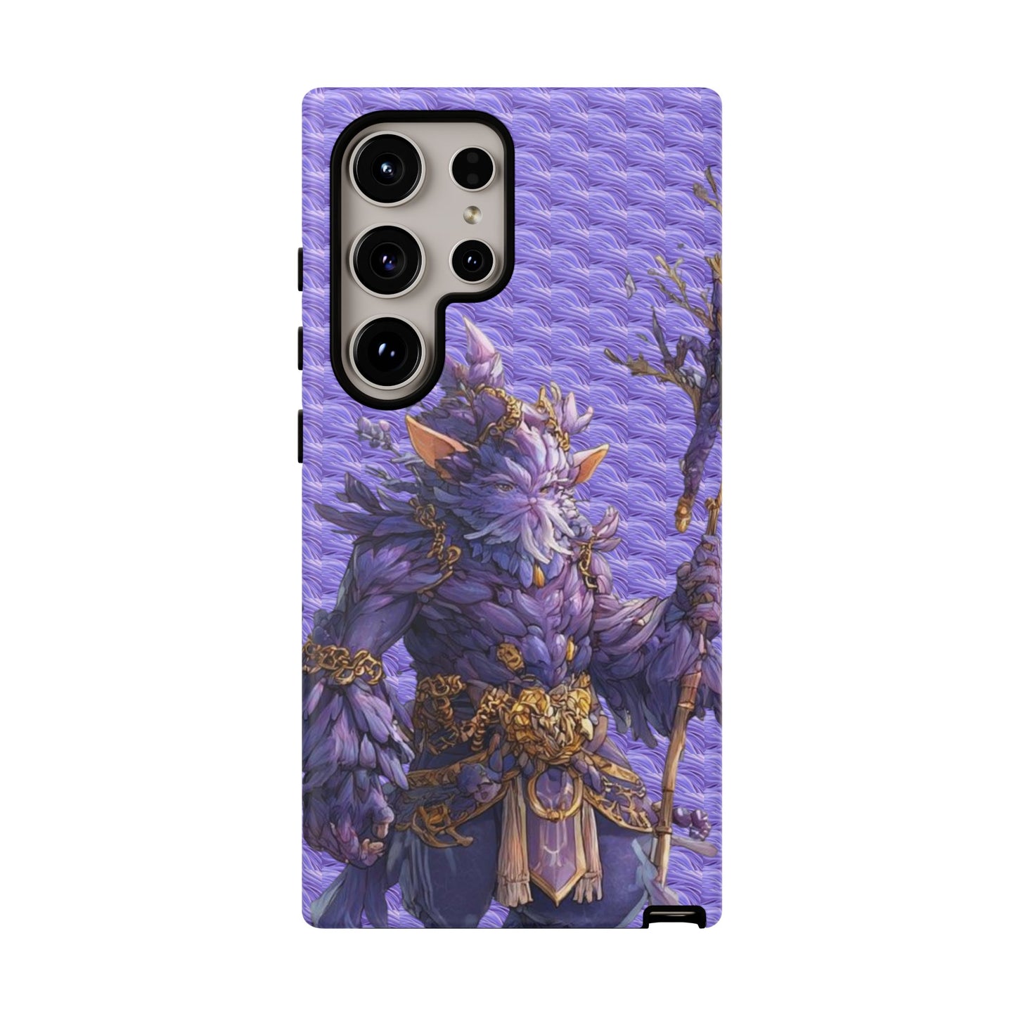 MOUMONS004 Purple Fantasy Warrior Phone Case – "Smoothie Waguizi" Art Protective Cover
