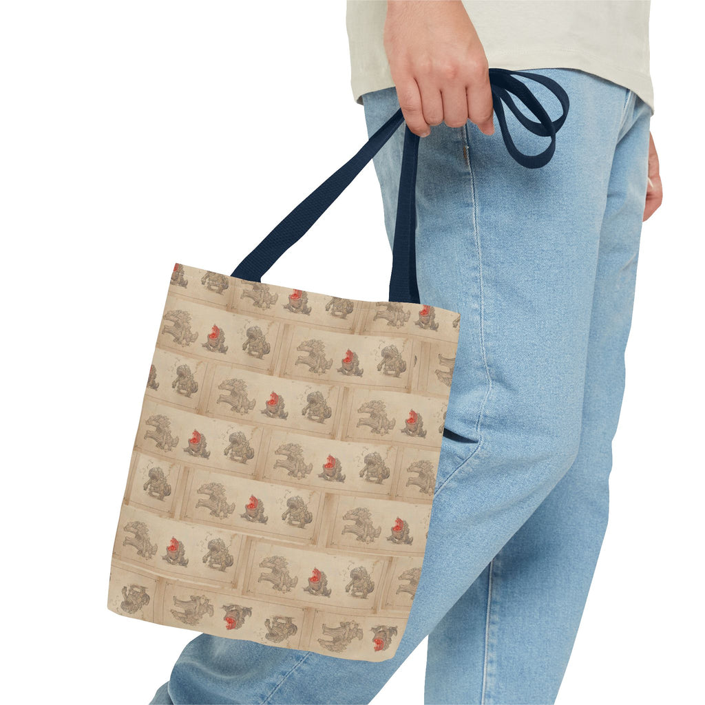MOUMONS006 Tote Bag — Cute Retro Dog Shopper