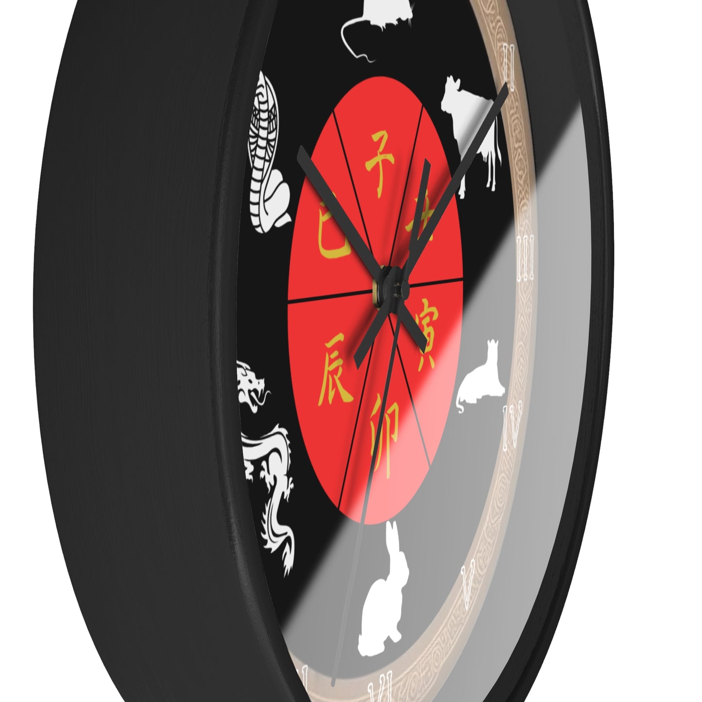 Chinese Zodiac Wall Clock, Astrological Decor, Unique Gift for Home, Animal Sign Timepiece, Lunar New Year Decoration