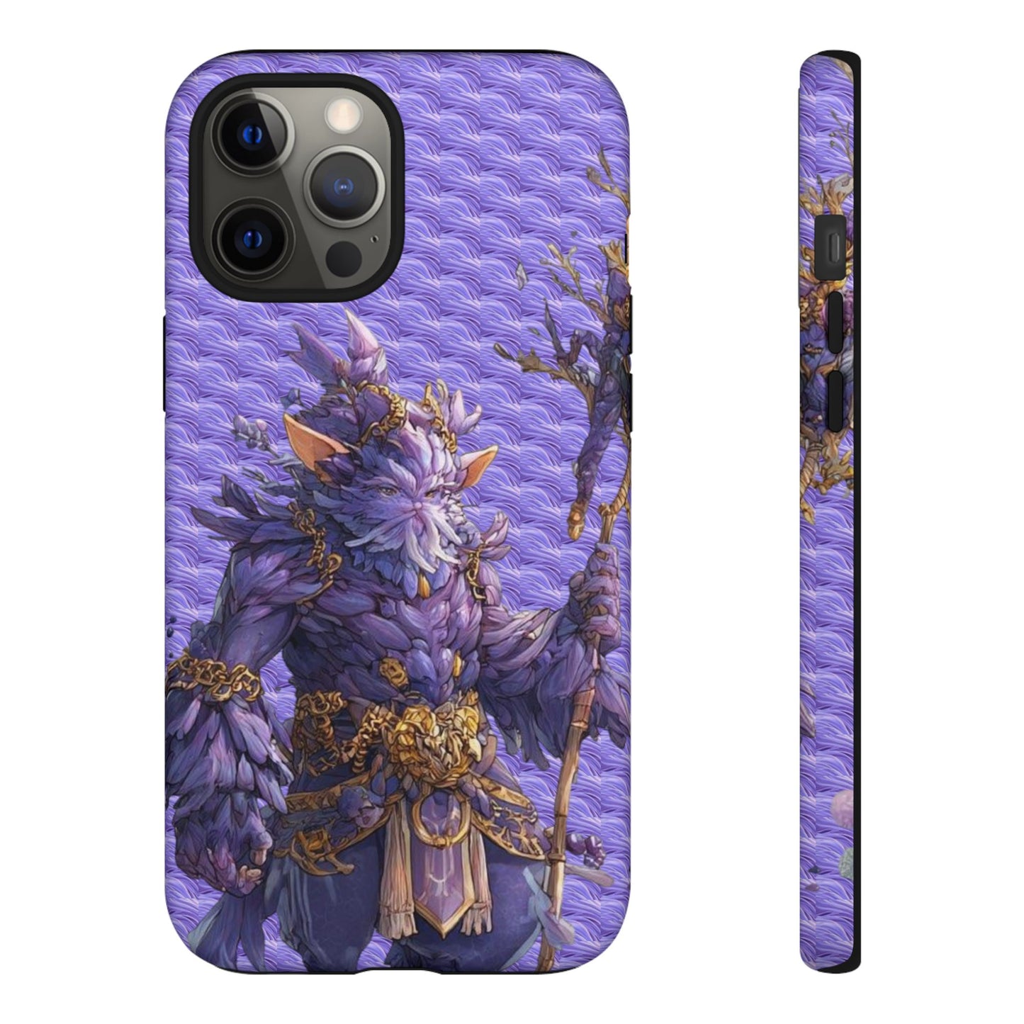 MOUMONS004 Purple Fantasy Warrior Phone Case – "Smoothie Waguizi" Art Protective Cover