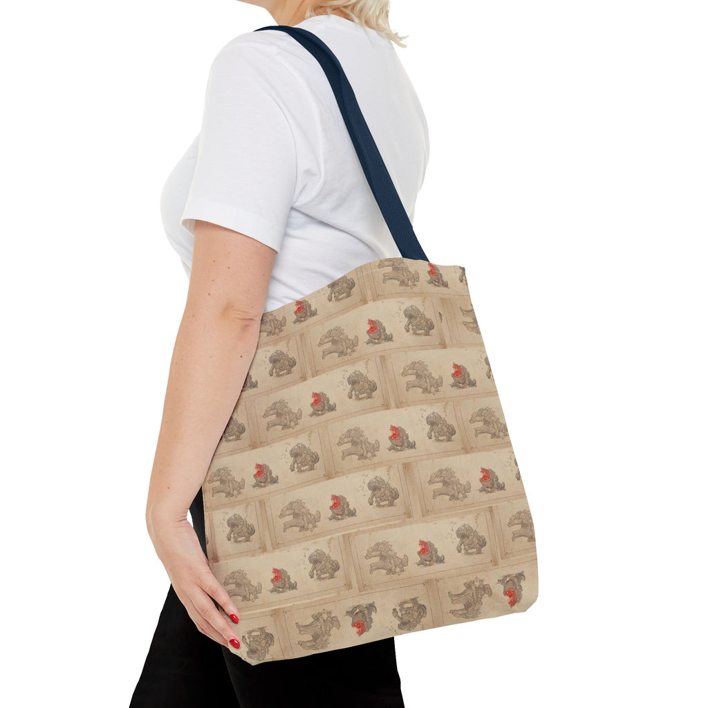 MOUMONS006 Tote Bag — Cute Retro Dog Shopper