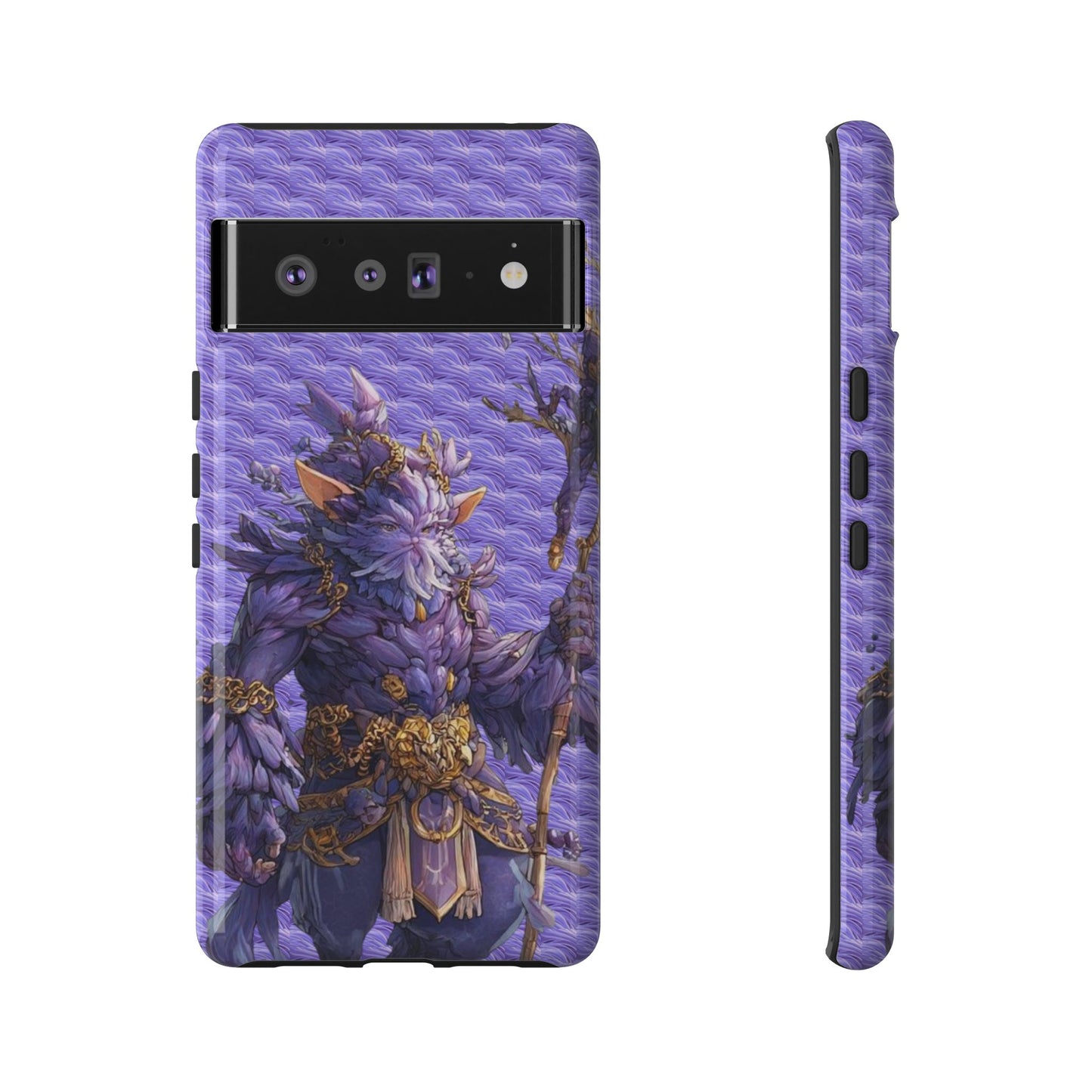 MOUMONS004 Purple Fantasy Warrior Phone Case – "Smoothie Waguizi" Art Protective Cover