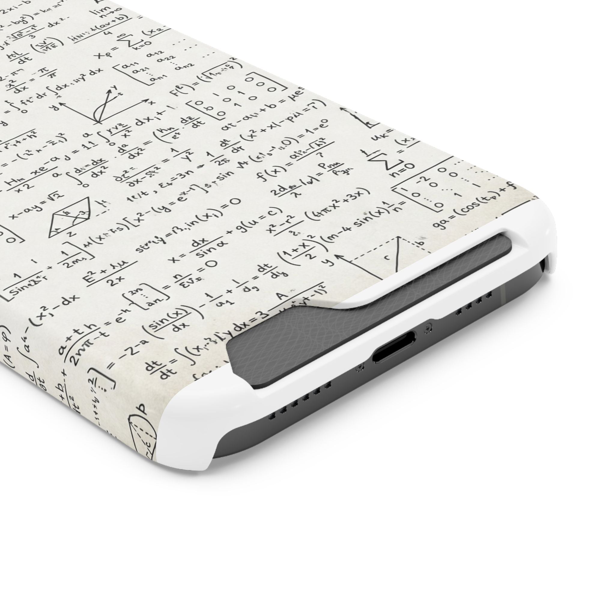 A001 Math Formula Phone Card Case — Scientific Equations Card Holder Phone Case