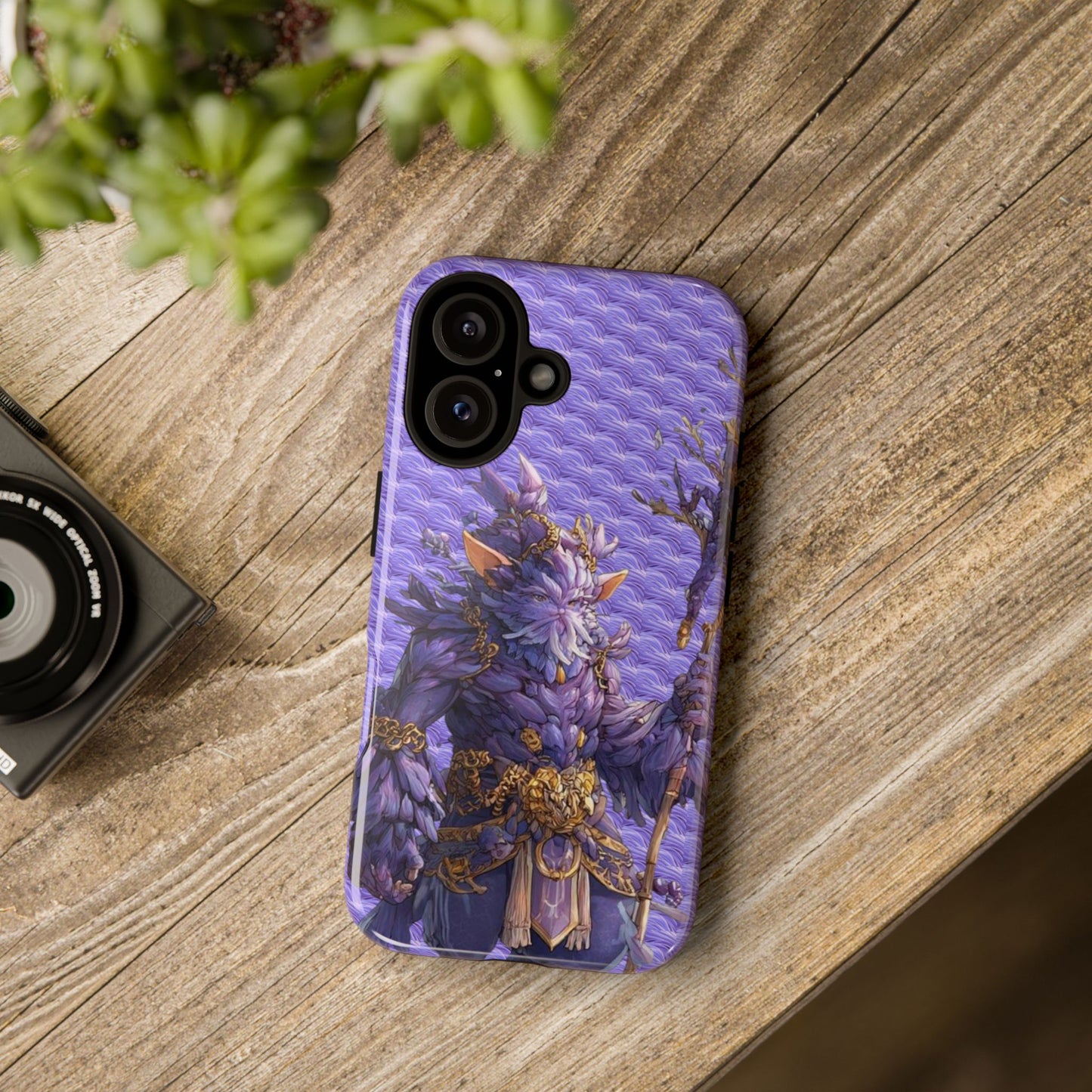 MOUMONS004 Purple Fantasy Warrior Phone Case – "Smoothie Waguizi" Art Protective Cover