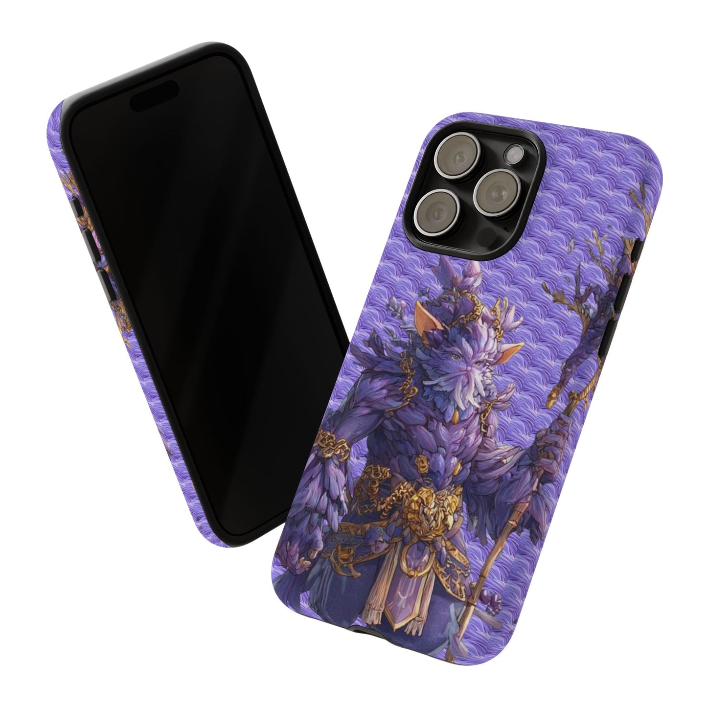 MOUMONS004 Purple Fantasy Warrior Phone Case – "Smoothie Waguizi" Art Protective Cover