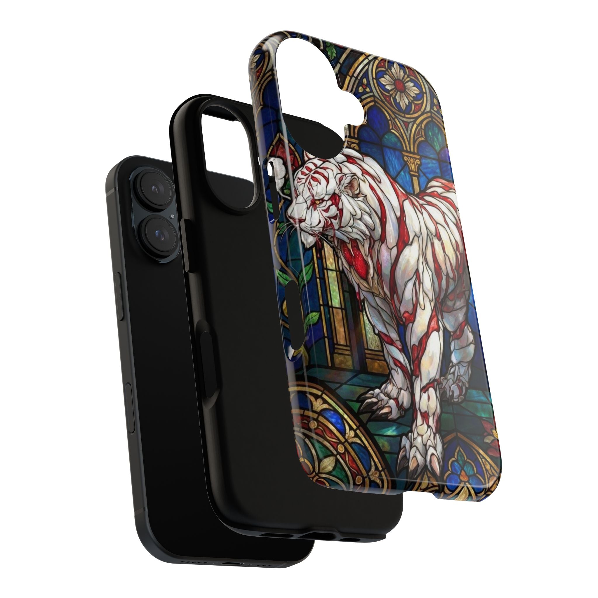 MOUMONS0011 special Stained Glass Phone Case — Protective Tough Case with Gothic Cathedral Design