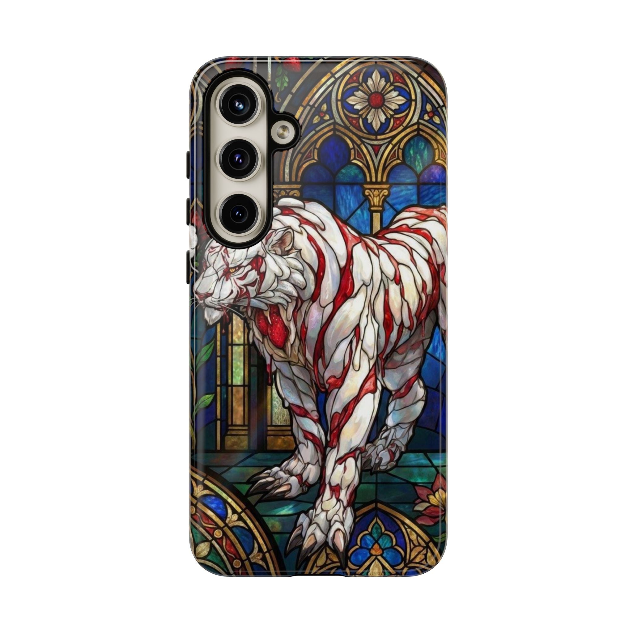 MOUMONS0011 special Stained Glass Phone Case — Protective Tough Case with Gothic Cathedral Design