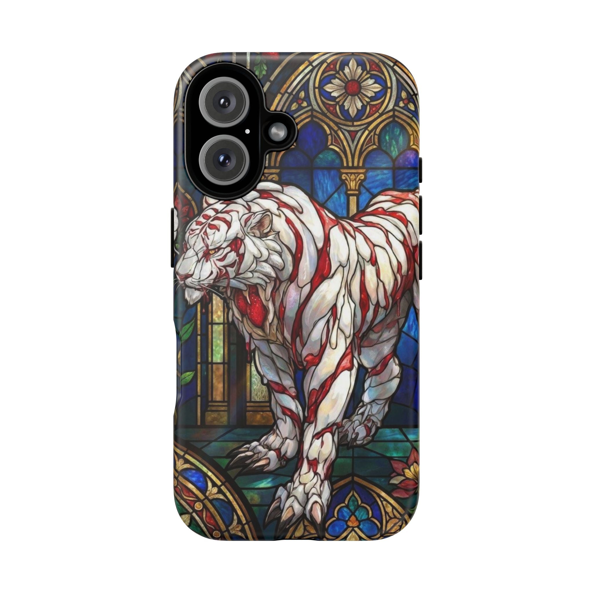 MOUMONS0011 special Stained Glass Phone Case — Protective Tough Case with Gothic Cathedral Design